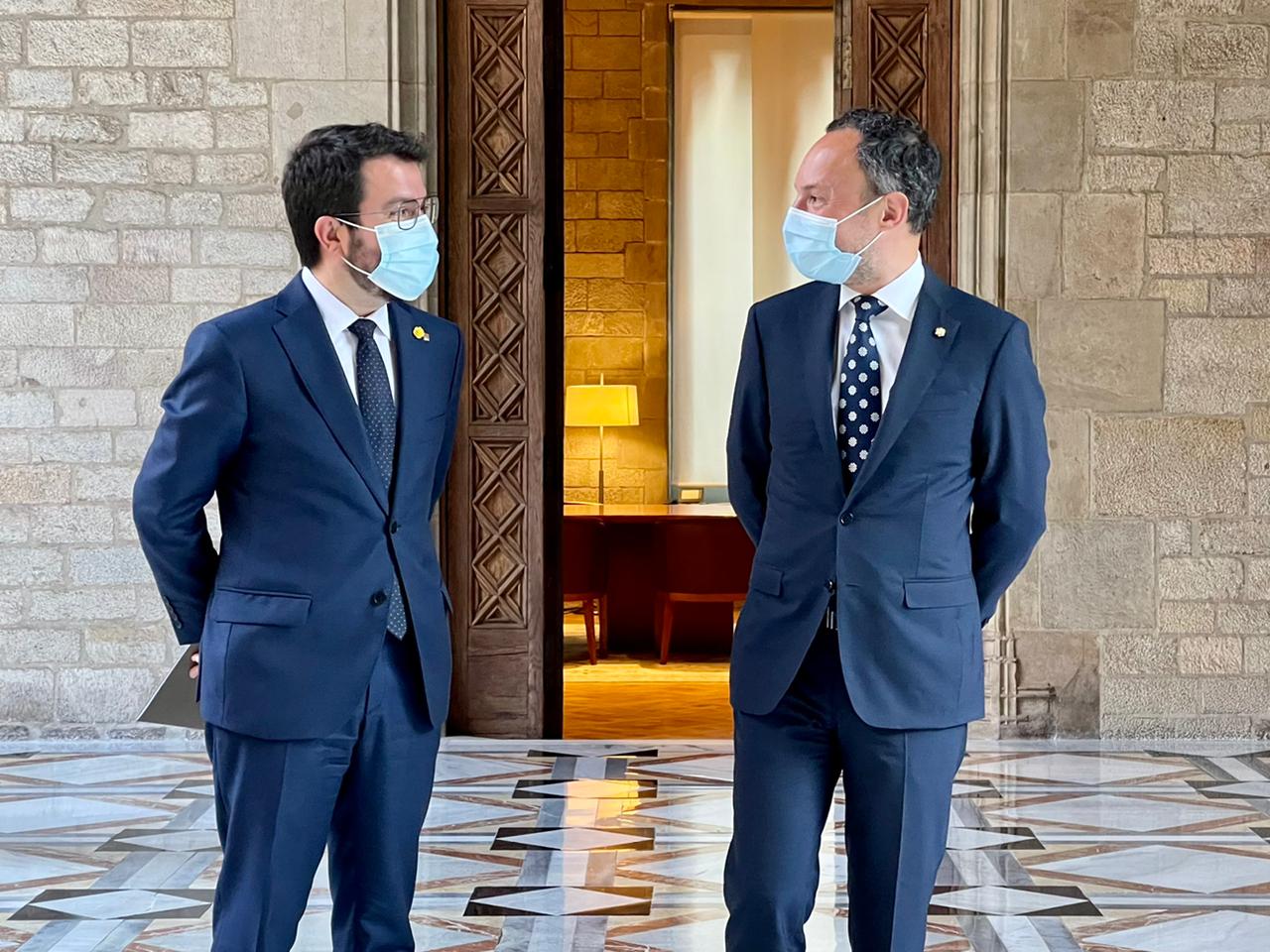 Aragonès i Espot en la trobada del passat mes de juliol.