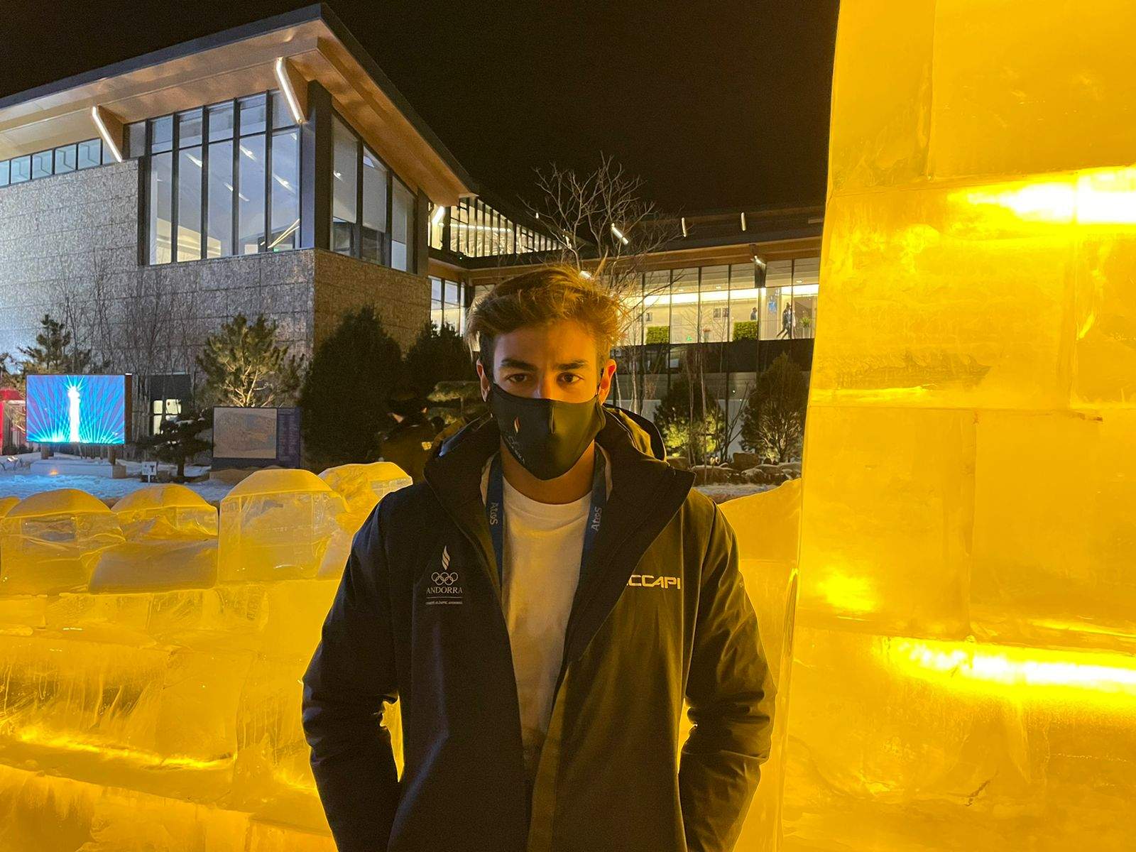 Verdú a la seva arribada als Jocs.