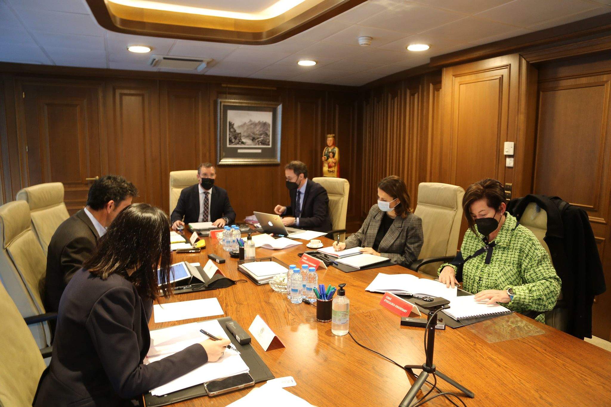 Una imatge de la reunió de cònsols d'aquest dimarts a Sant Julià de Lòria.