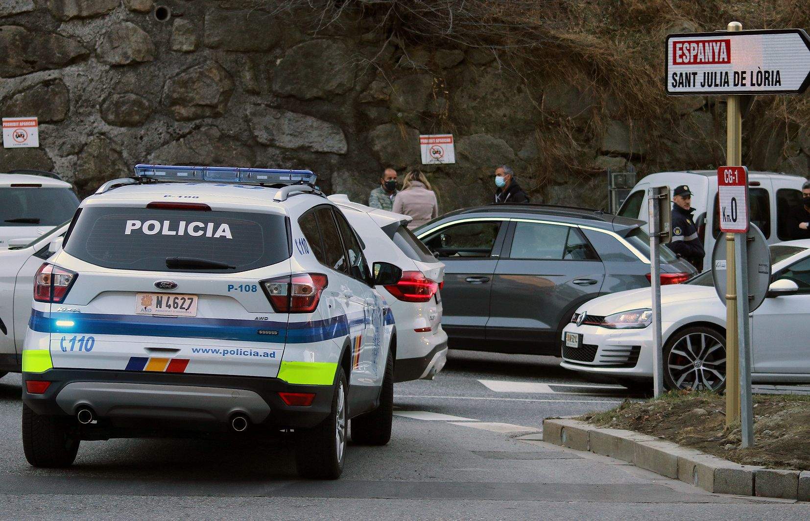 El control infructuós d'aquest matí a la rotonda del KM0.