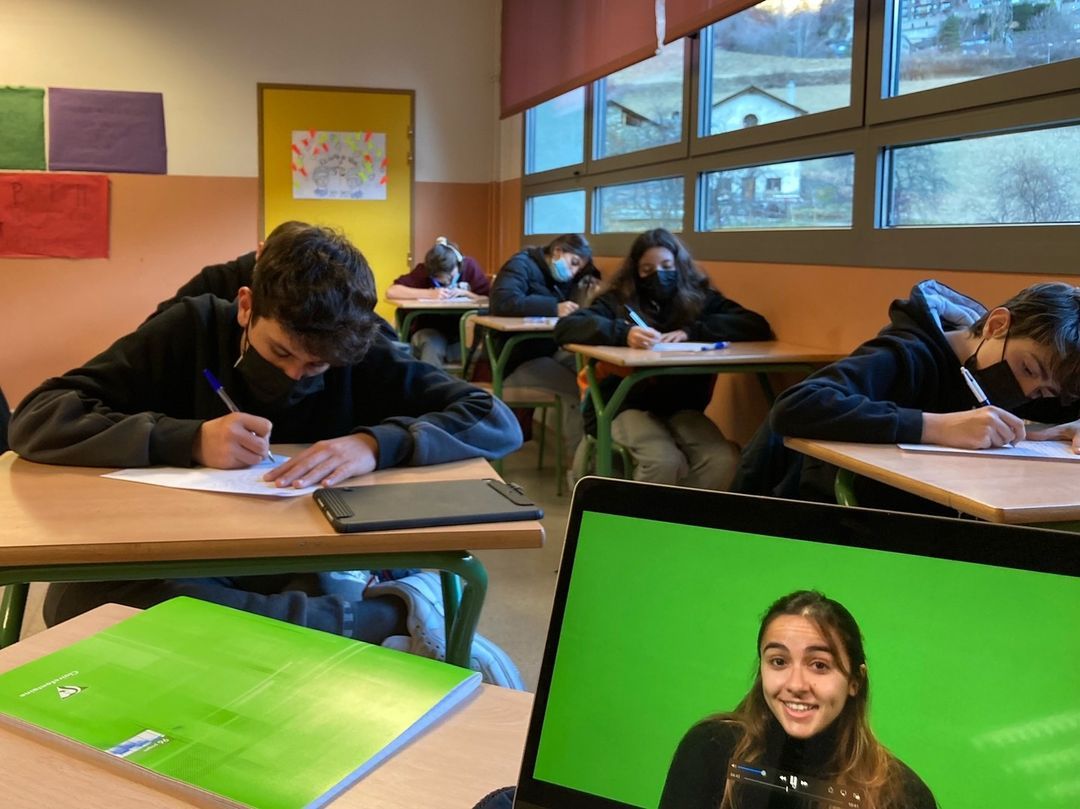 Una imatge dels estudiants de l'Escola andorrana d'Encamp.