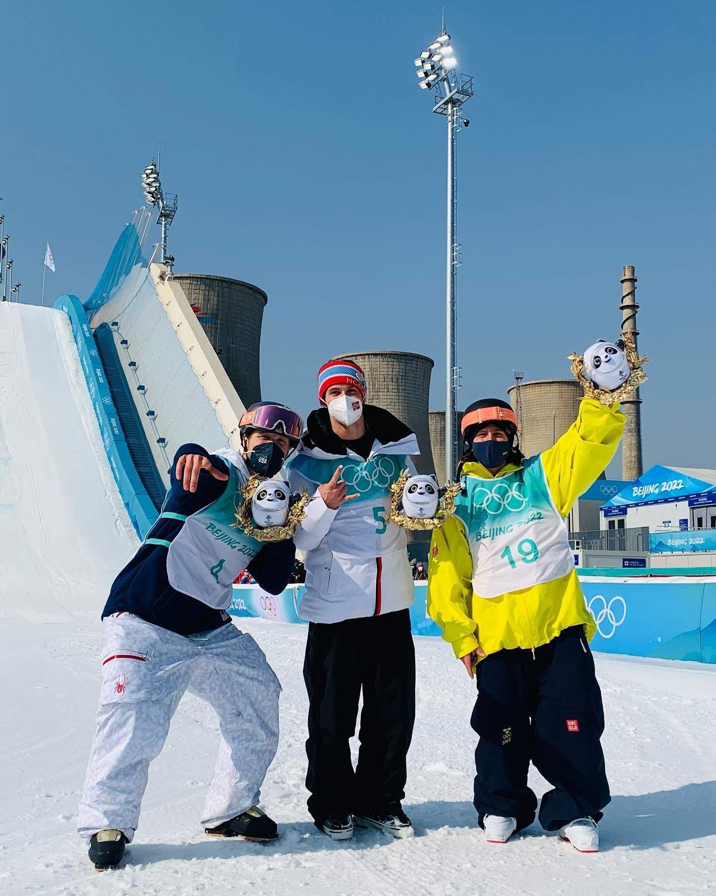 Harlaut amb el primer i segon classificat de la prova.