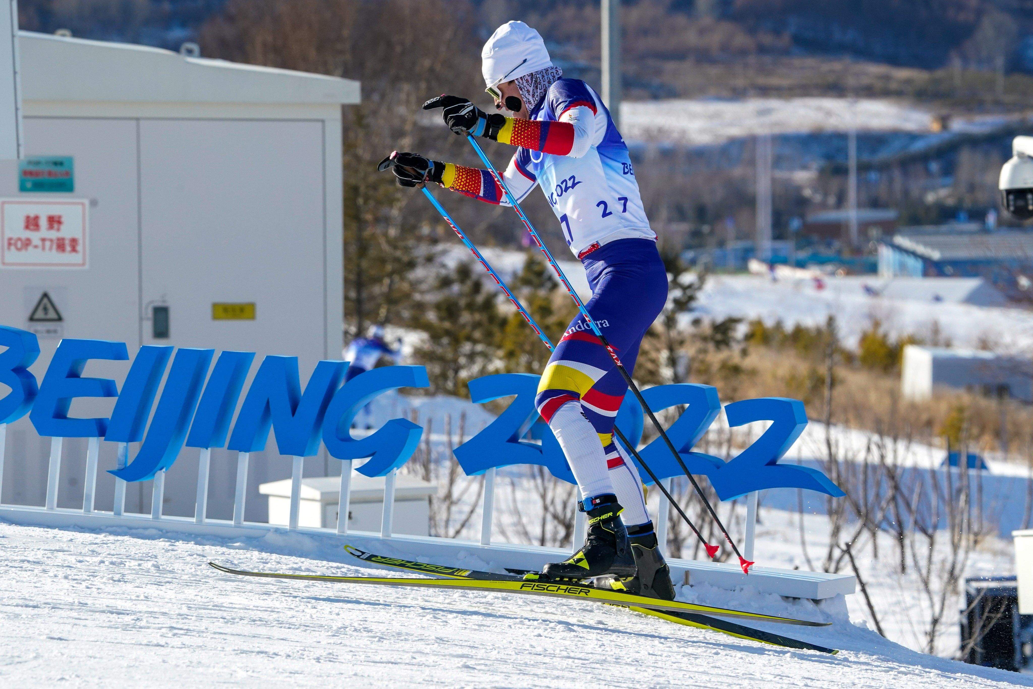 Irineu Esteve, durant l'inici de la cursa.