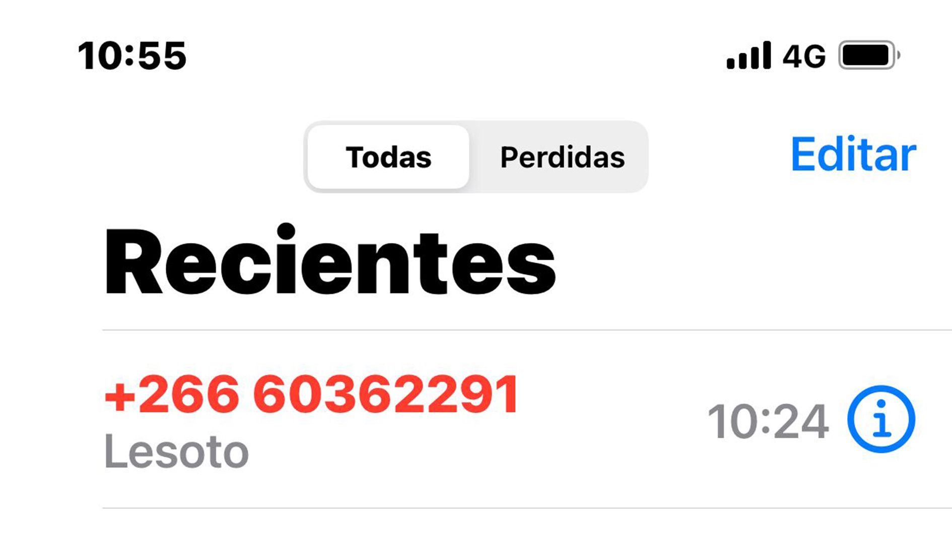 Un exemple de trucada perduda,