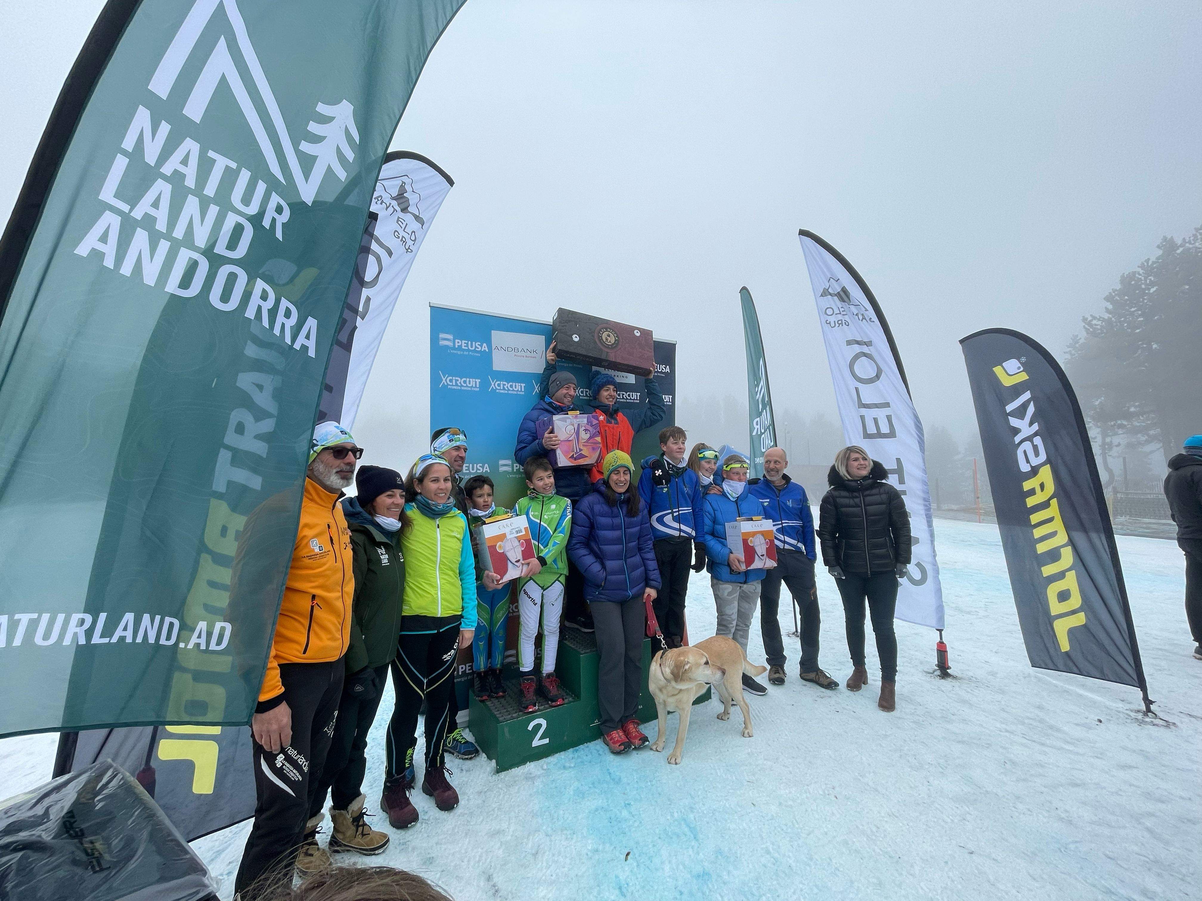 El podi de la prova per famílies de la Festa del Nòrdic.