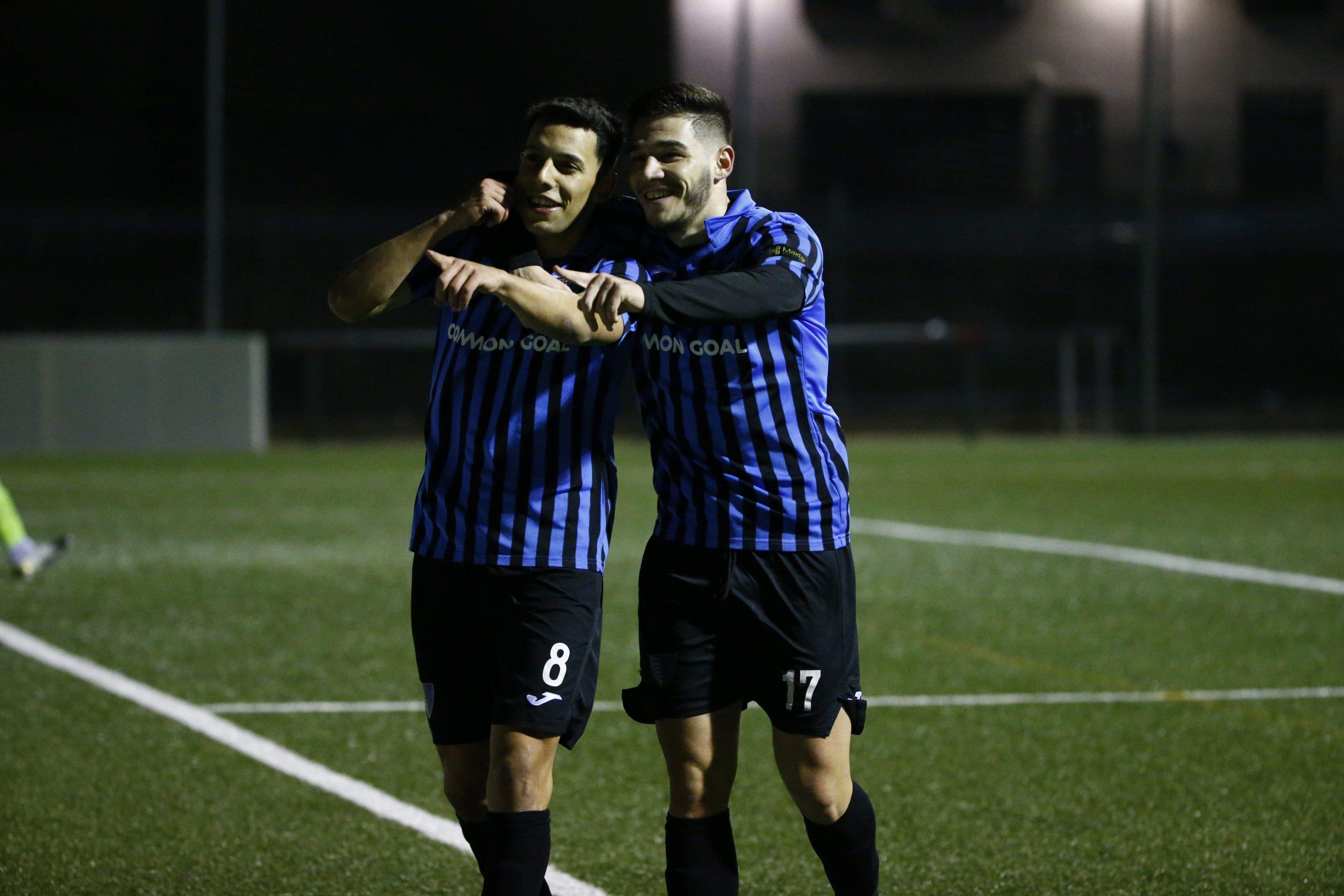 Celebració d'un del gols de l'Inter.