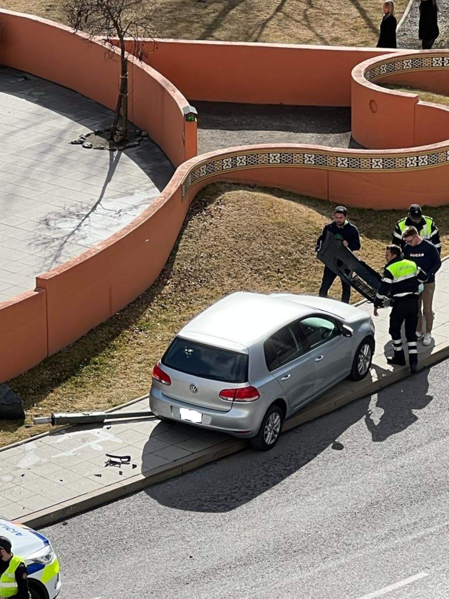 El cotxe accidentat.