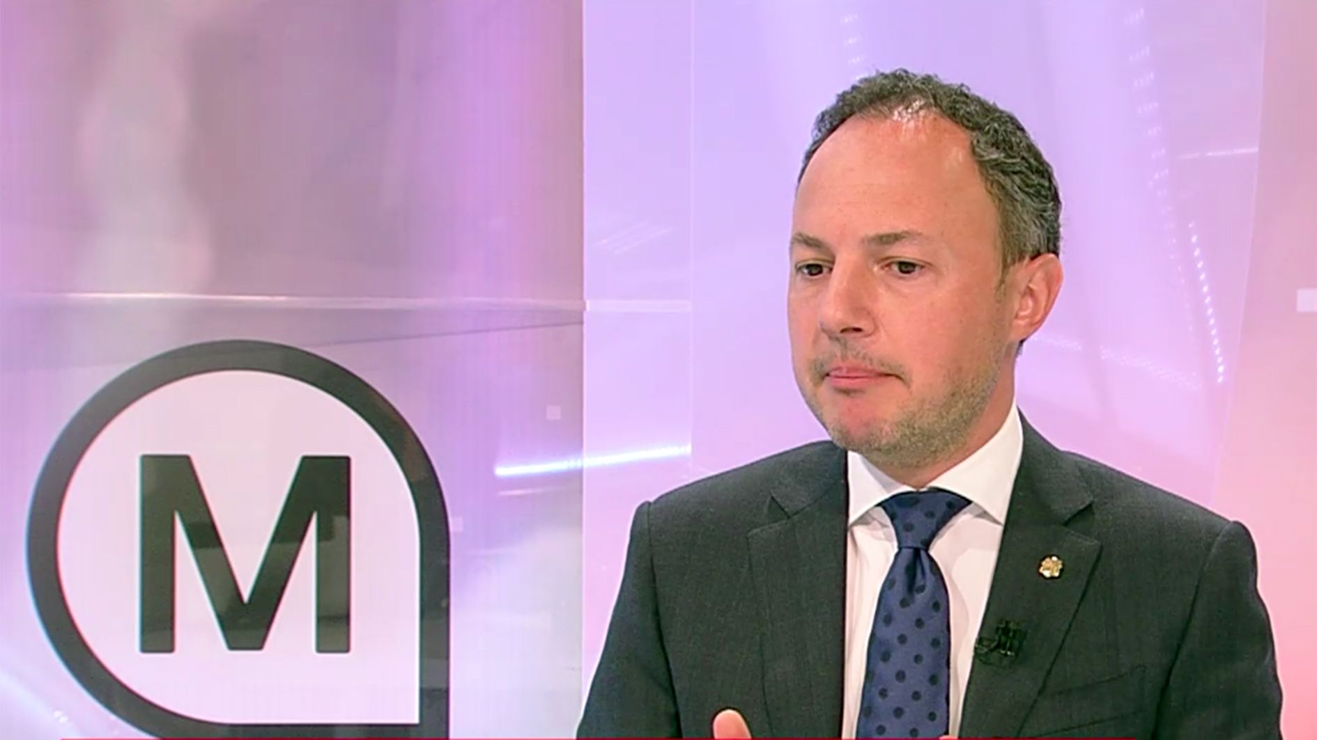 Xavier Espot durant l'entrevista.