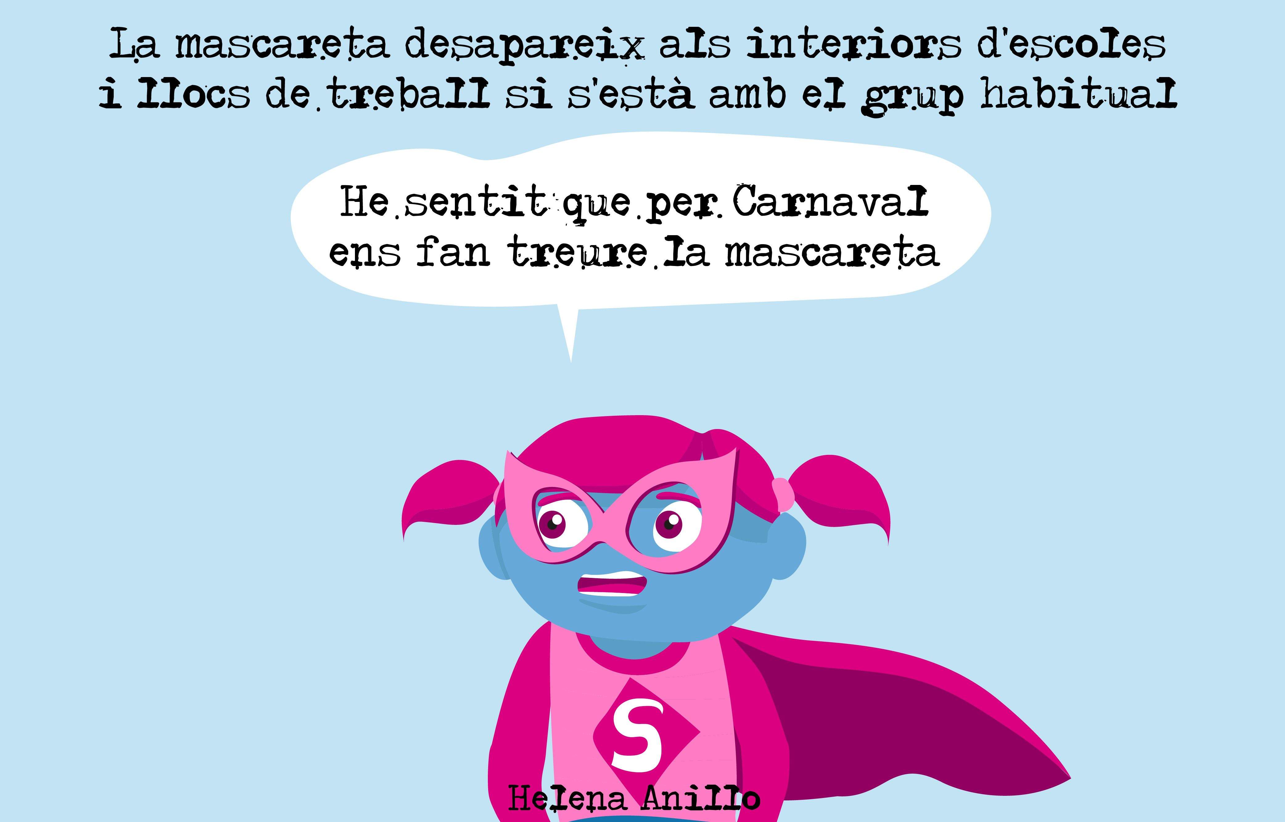 Es retira la mascareta a l'escola.