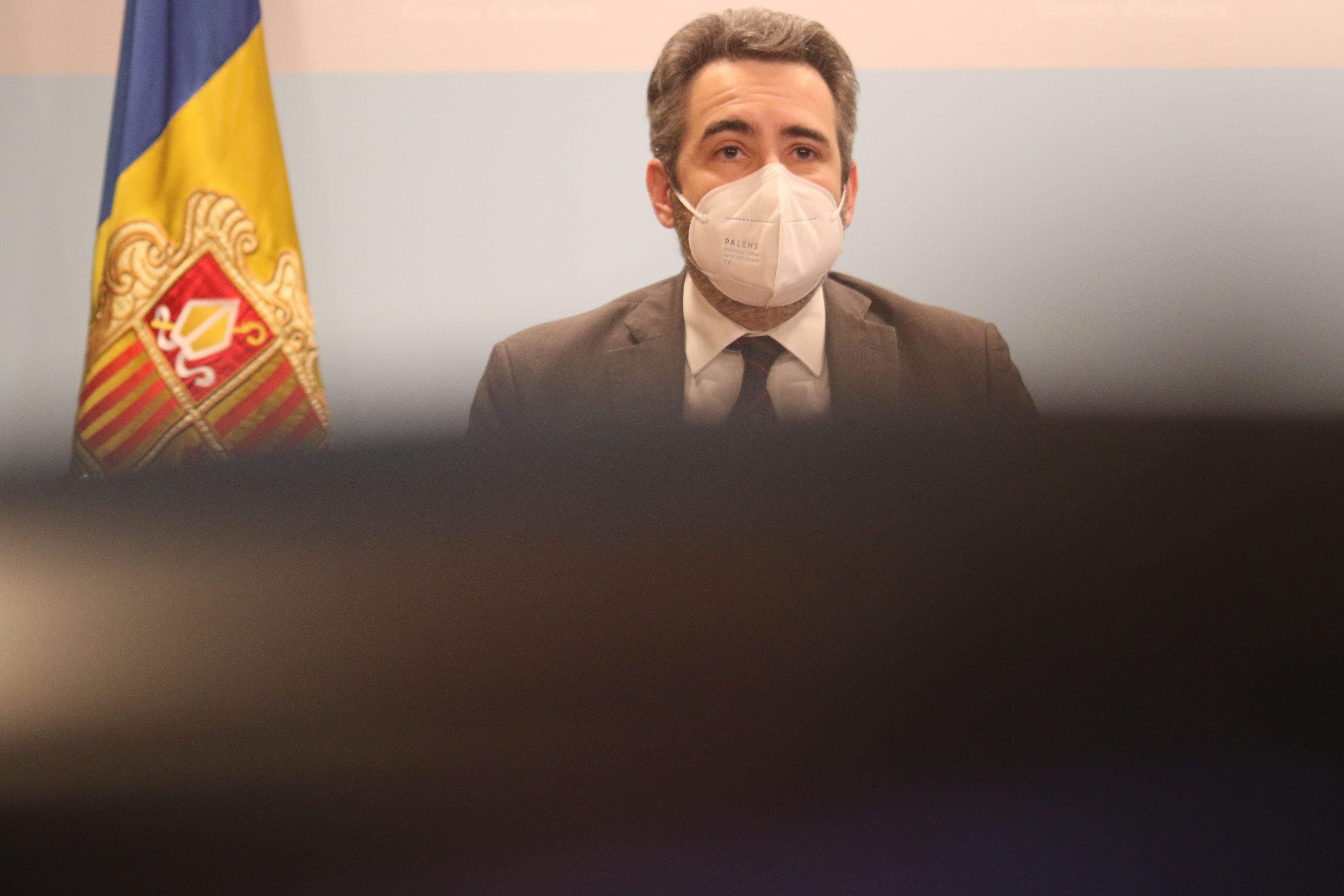 Eric Jover durant la compareixença d'aquesta tarda.