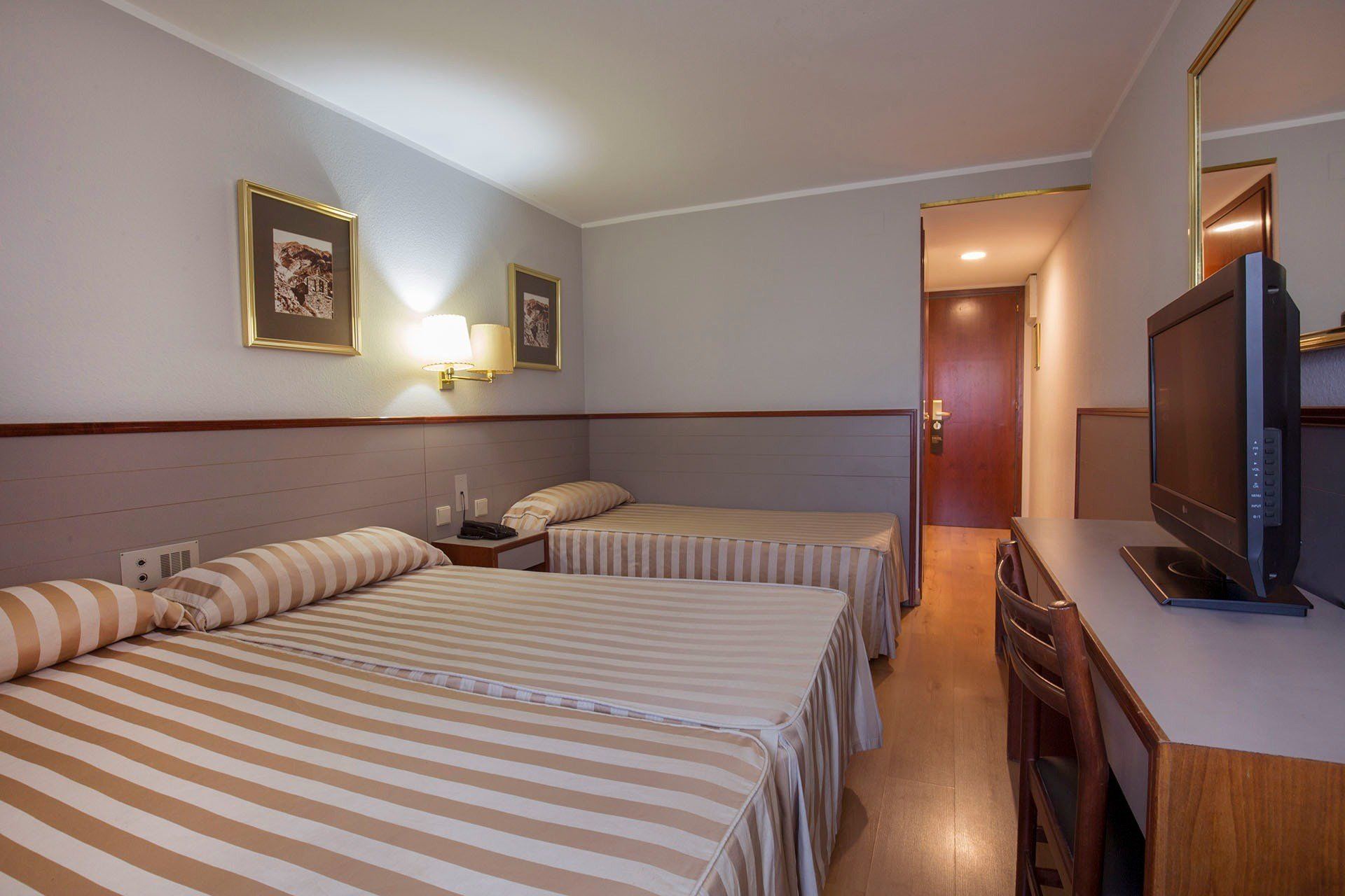 Una habitació de l'hotel on van passar els fets.