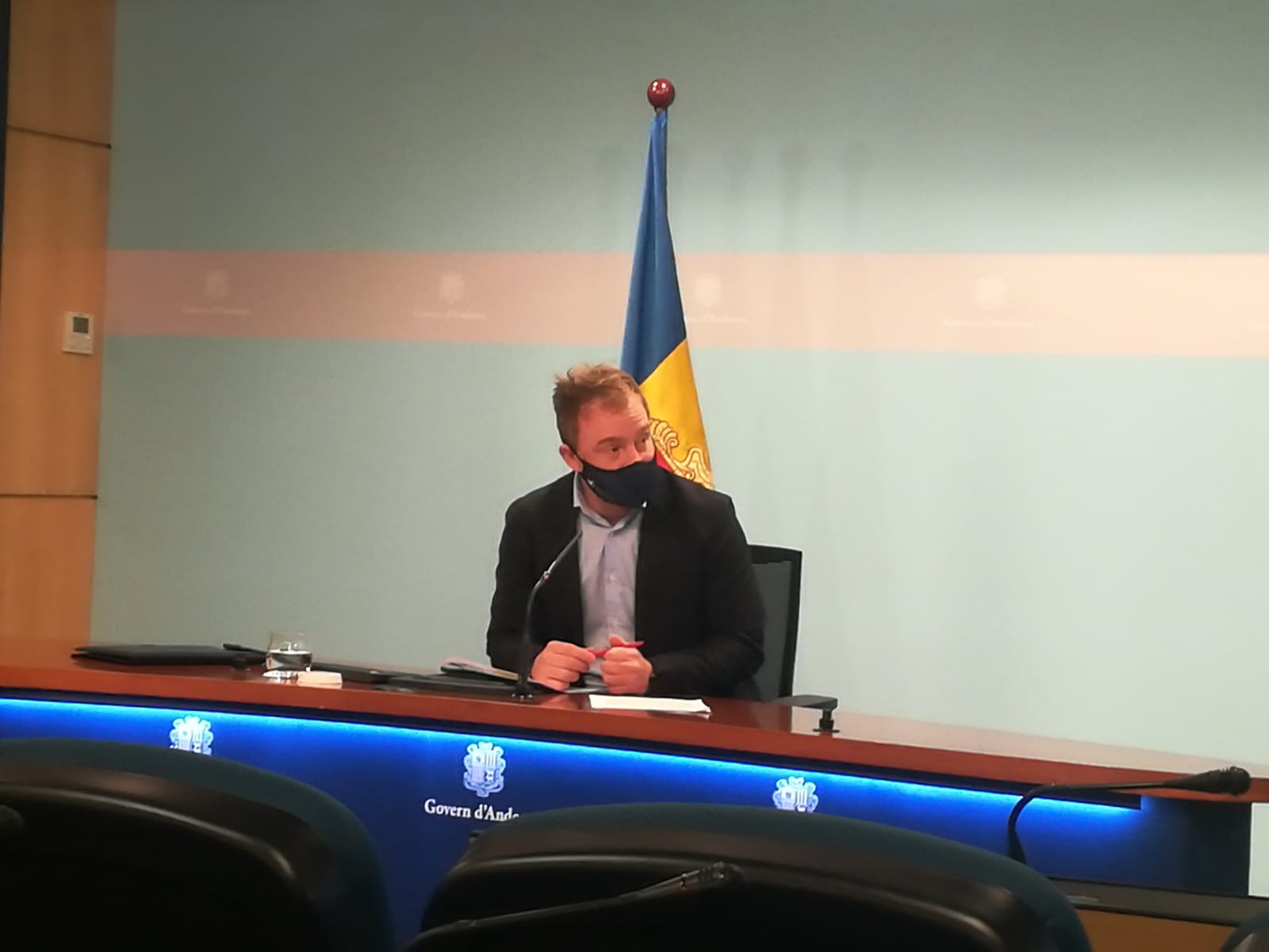 El director de Protecció Civil, Cristian Pons durant la roda de premsa.