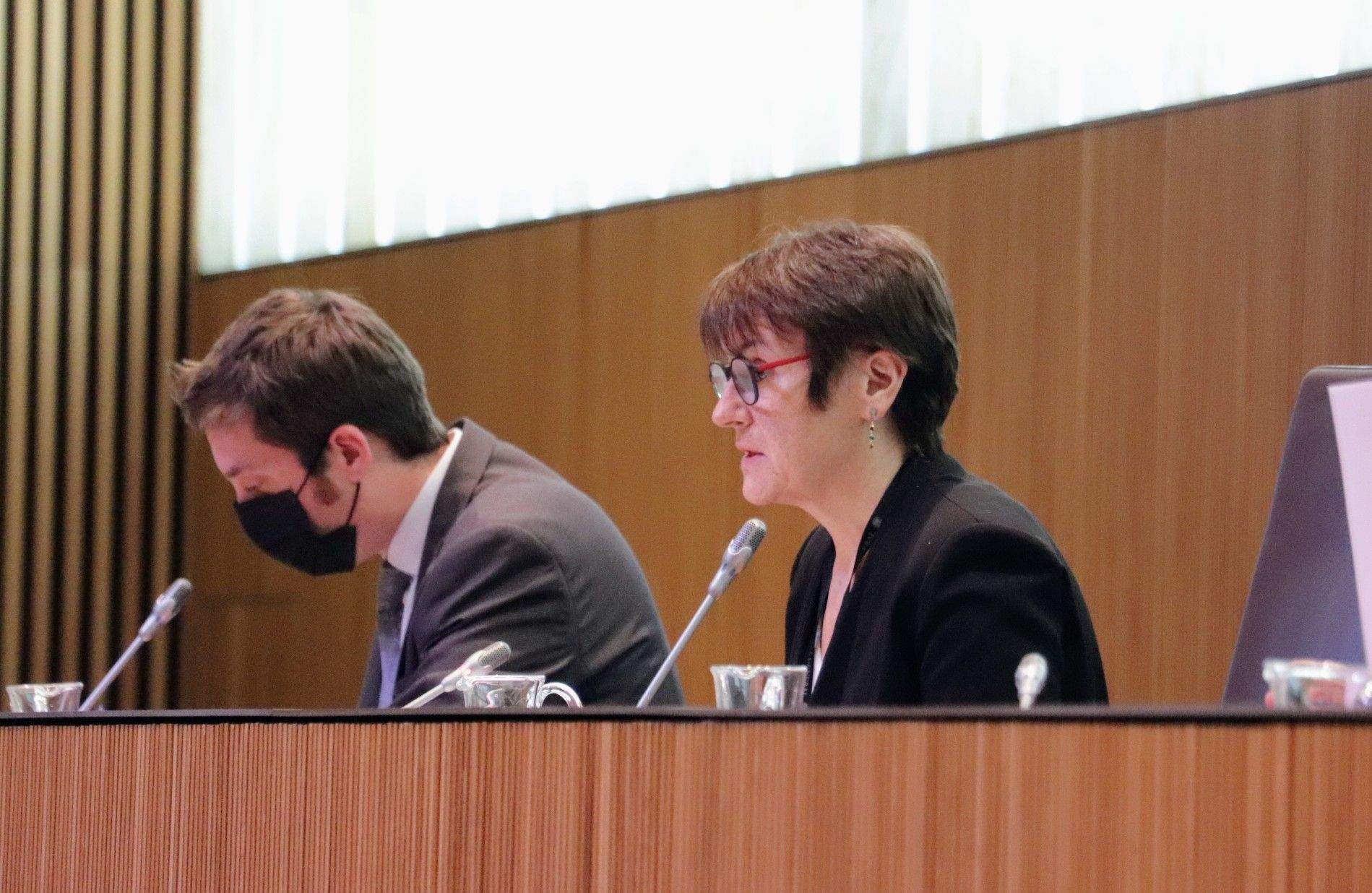 La síndica Roser Suñé ha llegit la declaració.