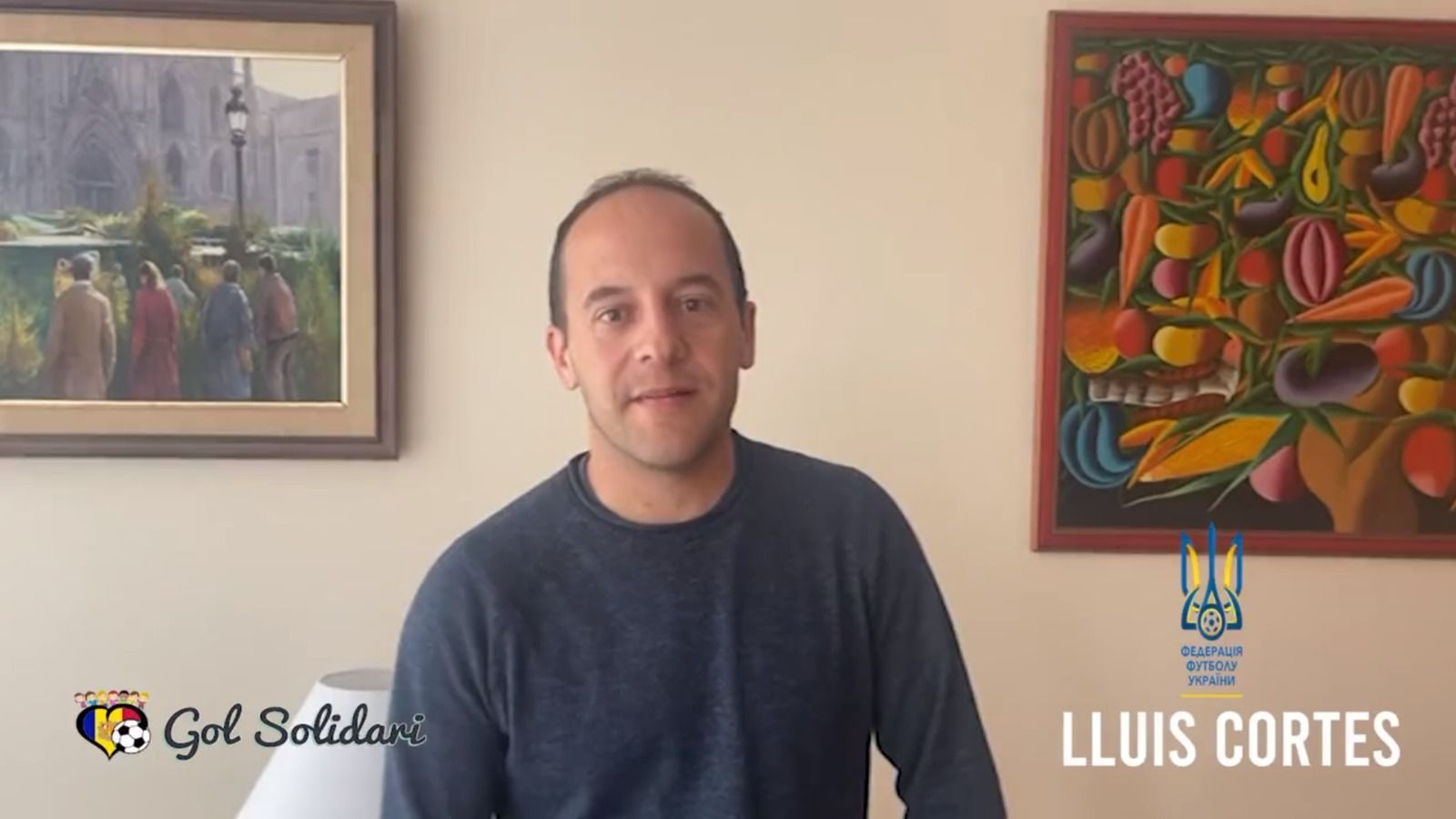 Lluís Cortés, durant el missatge de demanda d'ajuda per a la iniciativa.