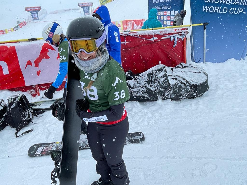 Maeva a una competició a Montafon.