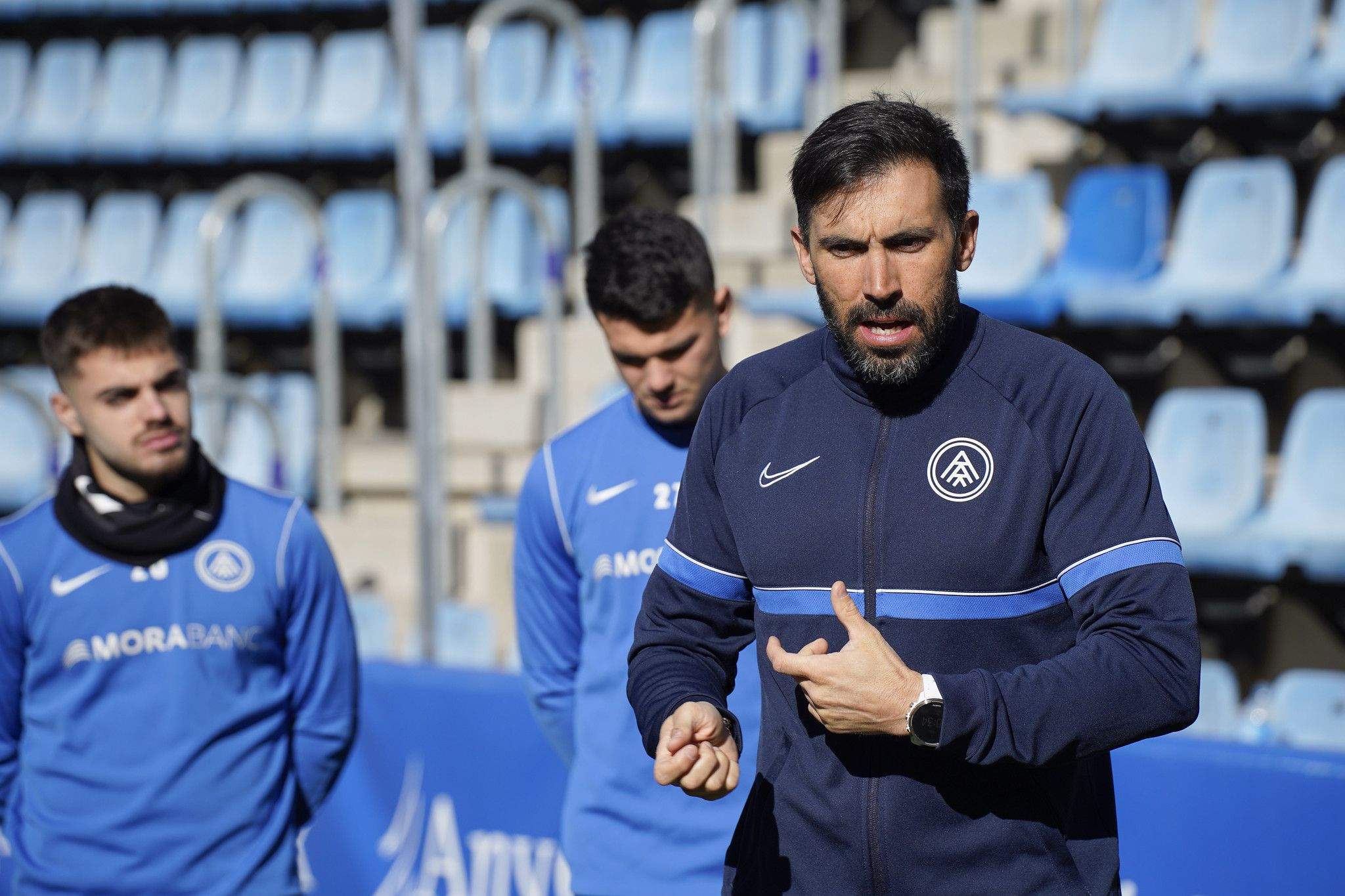 Sarabia, durant l'entrenaments d'aquest divendres.