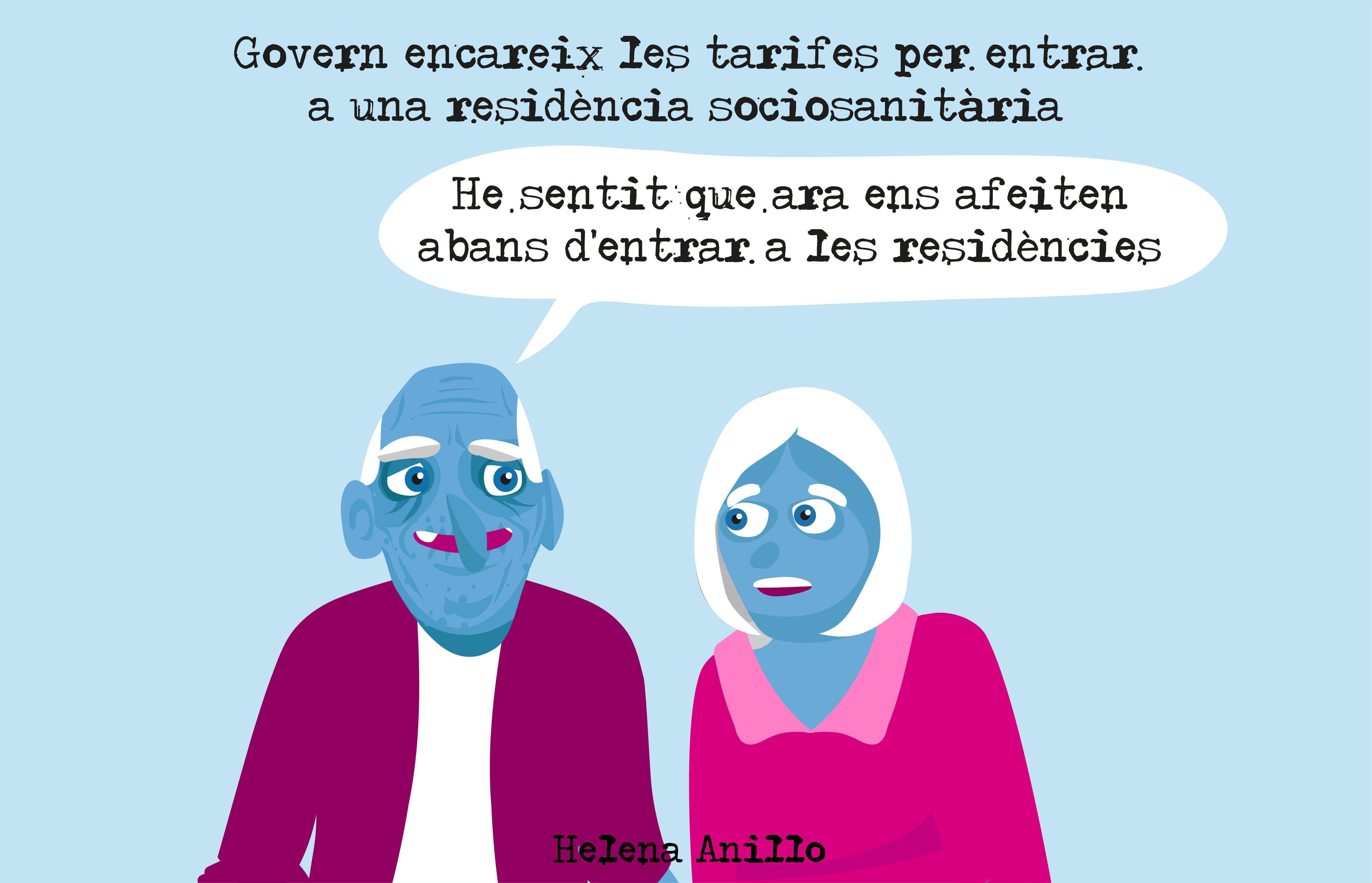 Padrins esquilats abans d'entrar a la residència.