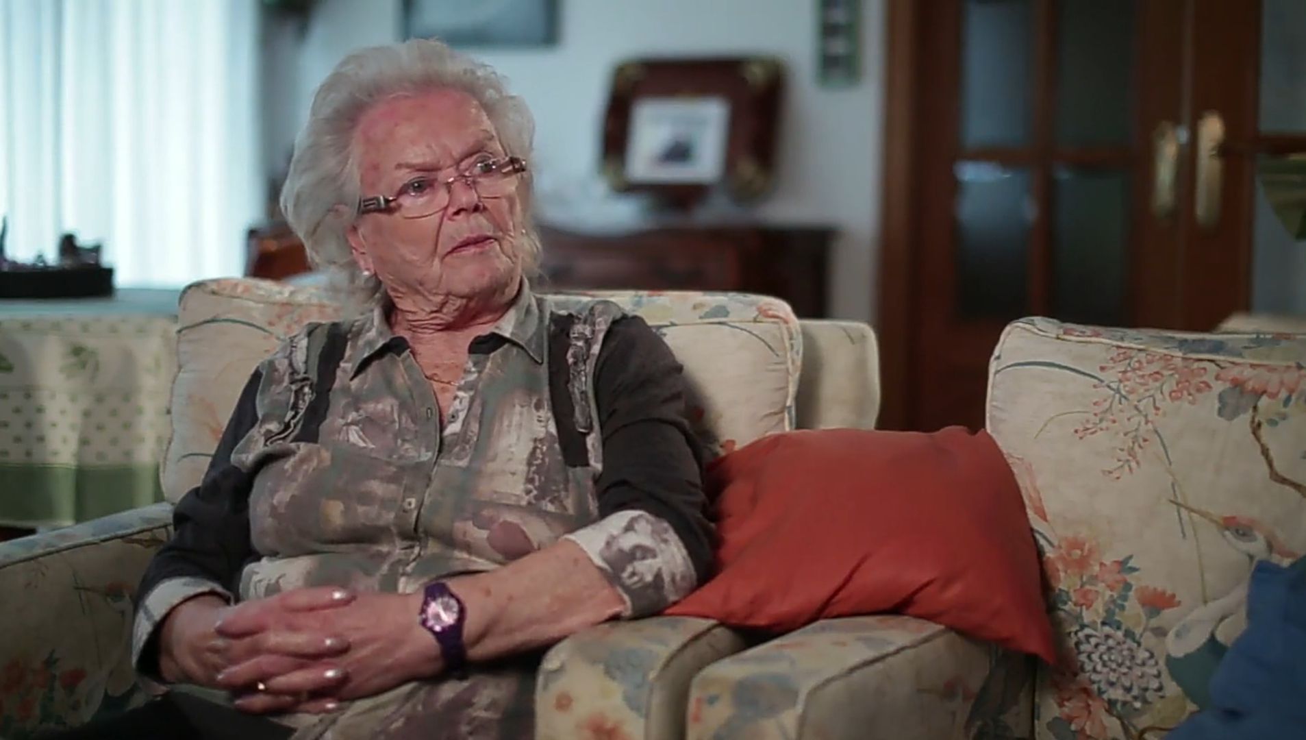 Quima Calvó durant el documental de les Falles impulsat pel Govern.