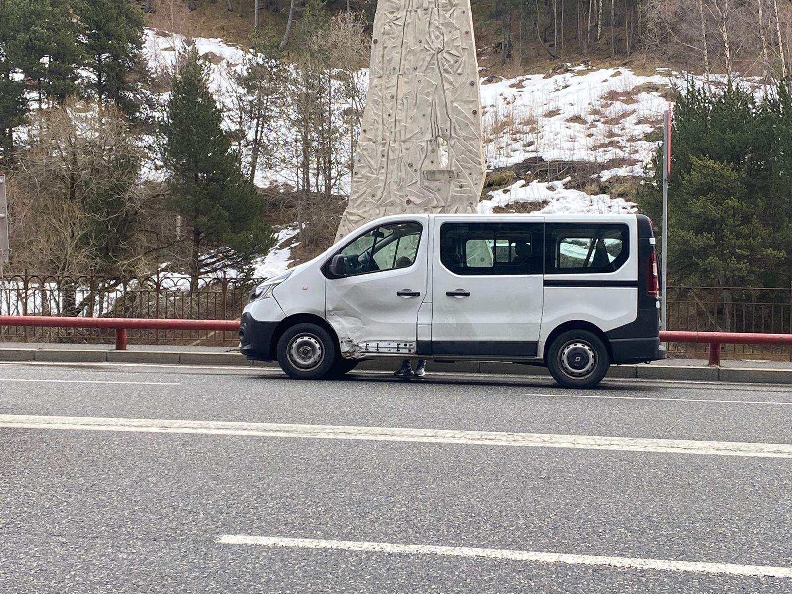 La furgoneta implicada a l'accident.