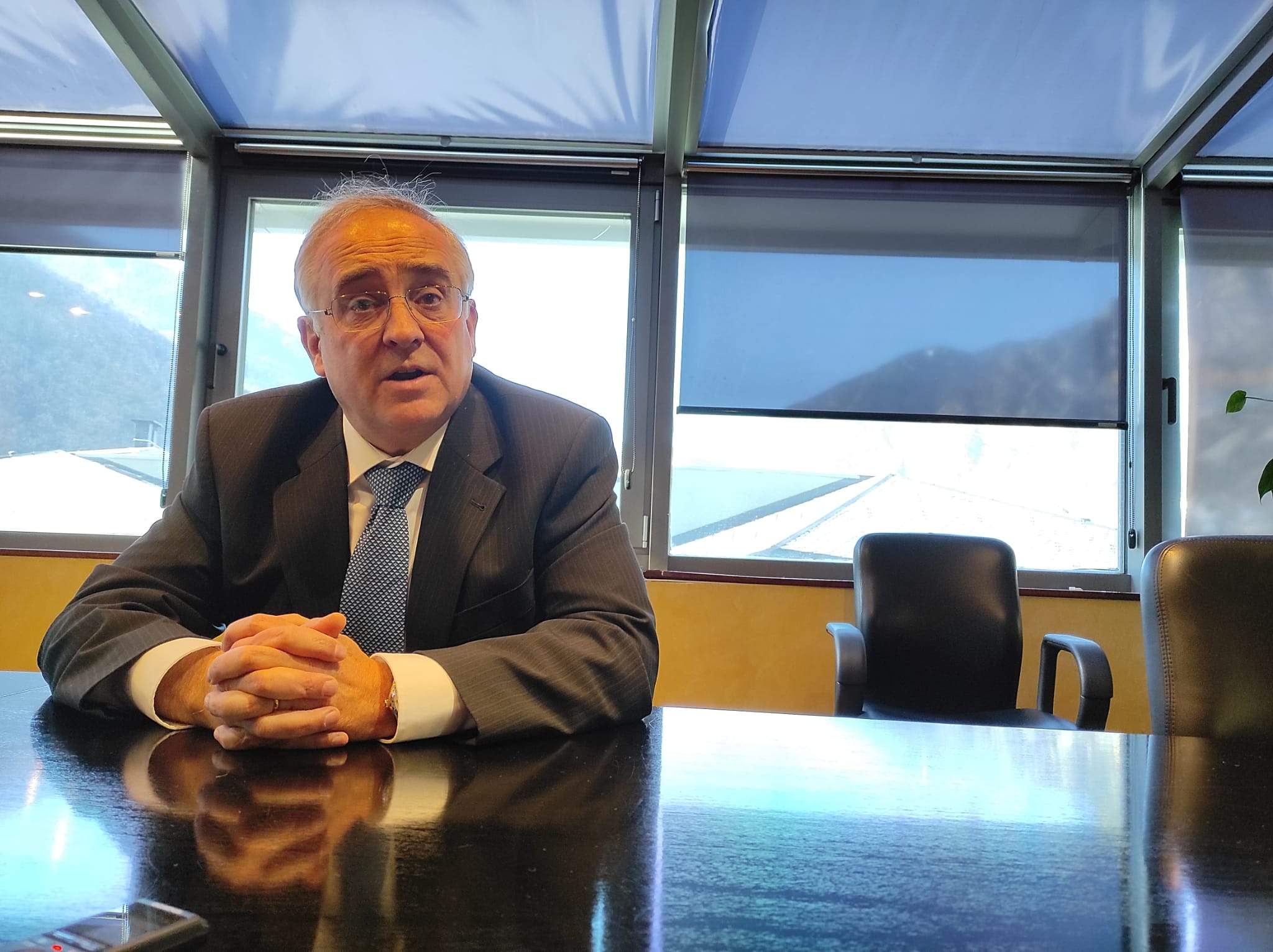 Albert Font durant l'entrevista.