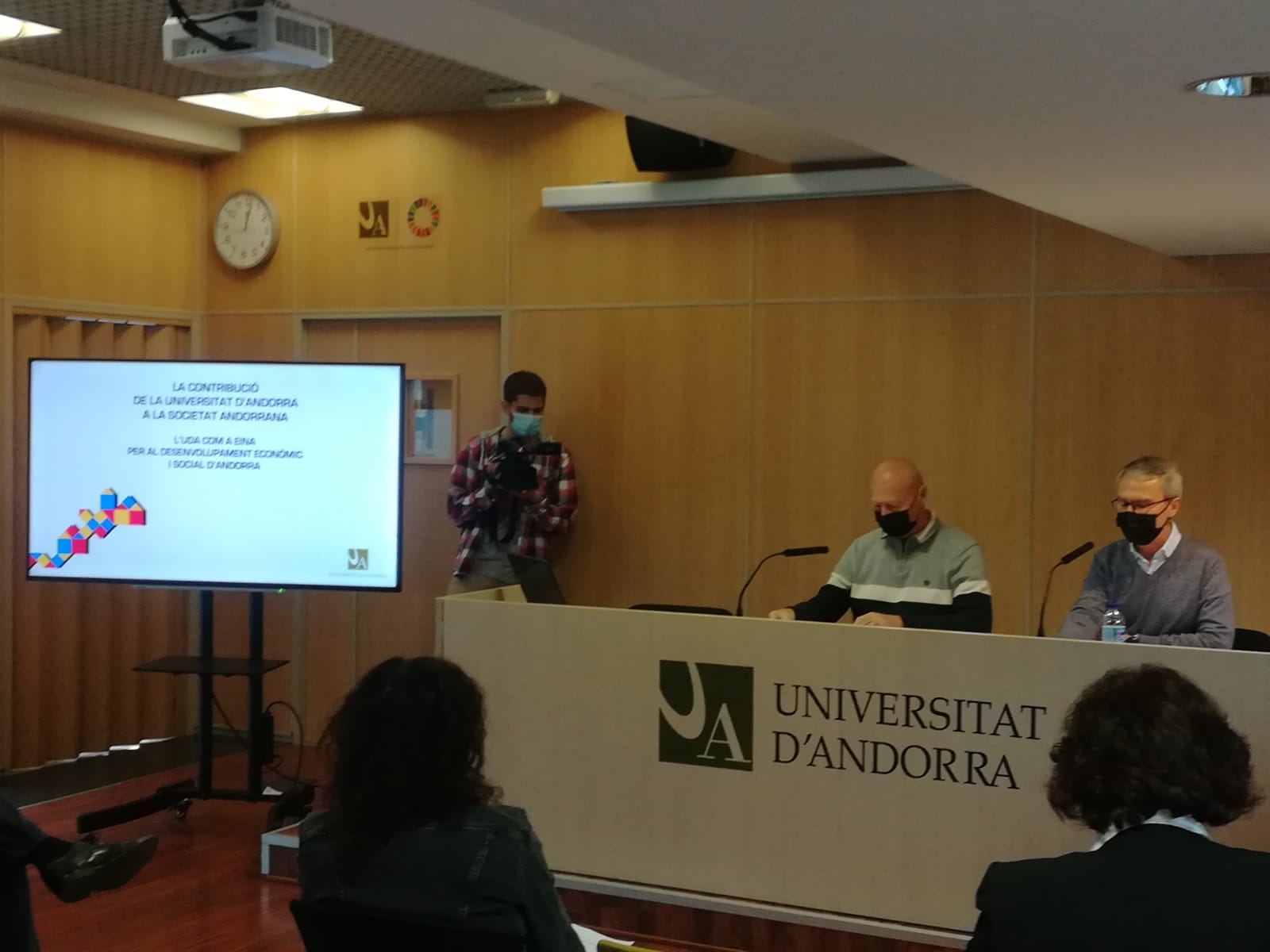 Haug i Duart durant la presentació d'aquest dilluns.