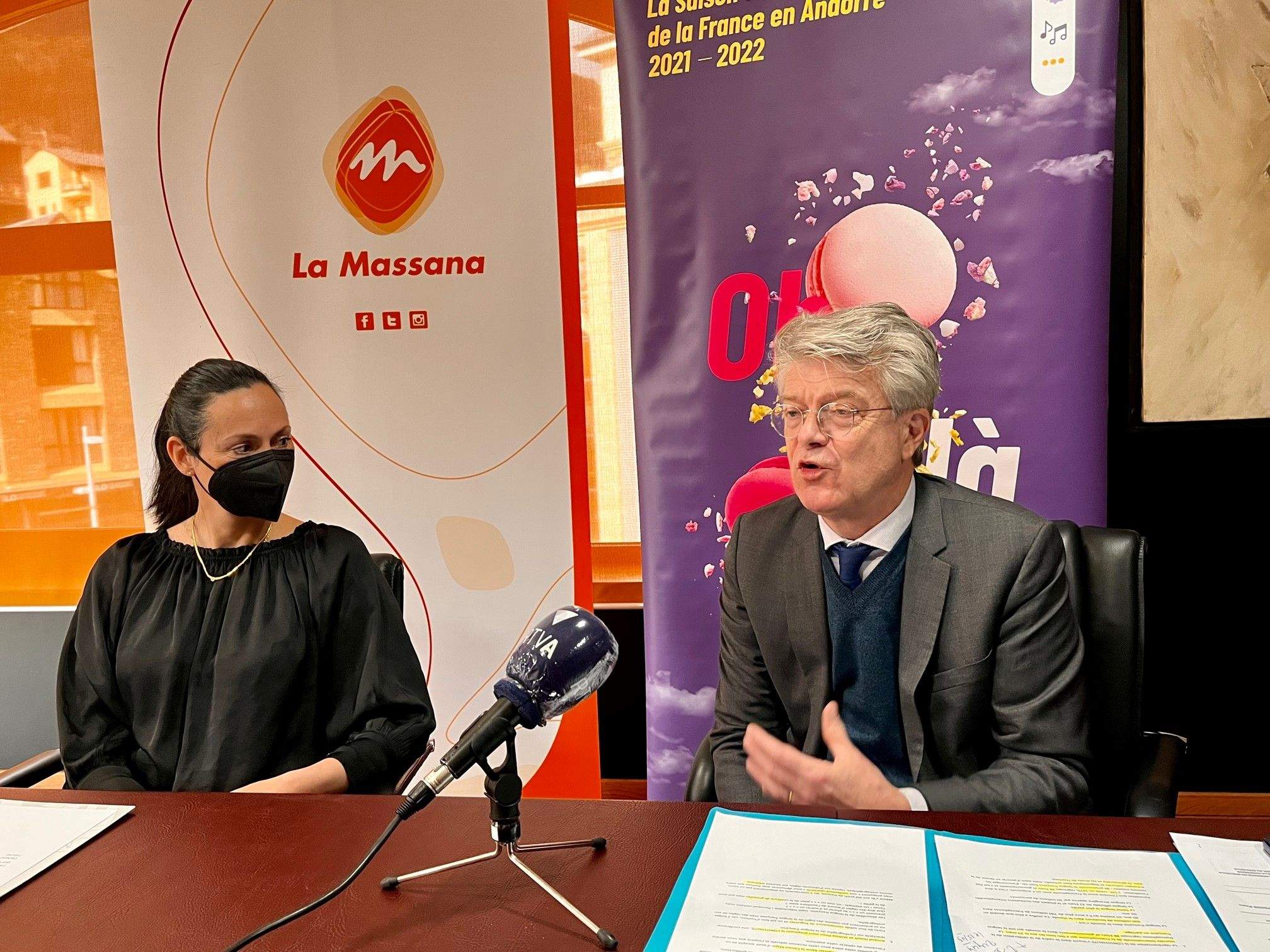 Molné i Tribolet, en la presentació de l'espectacle.