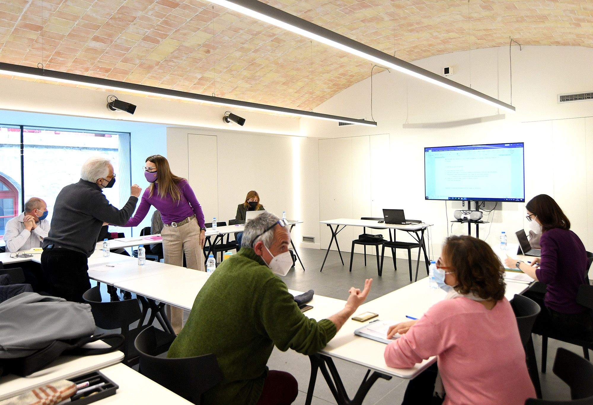 Un instant de la reunió del consell assessor.