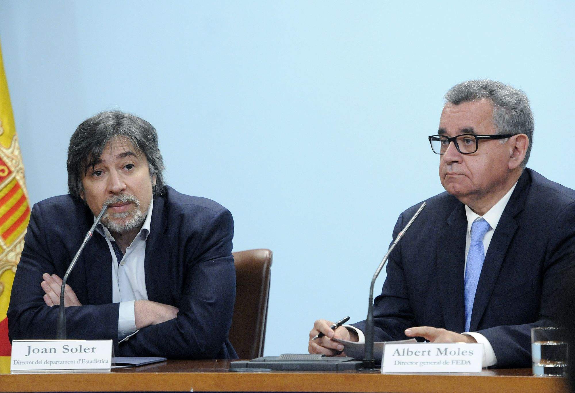 Joan Soler durant una compareixença pública.