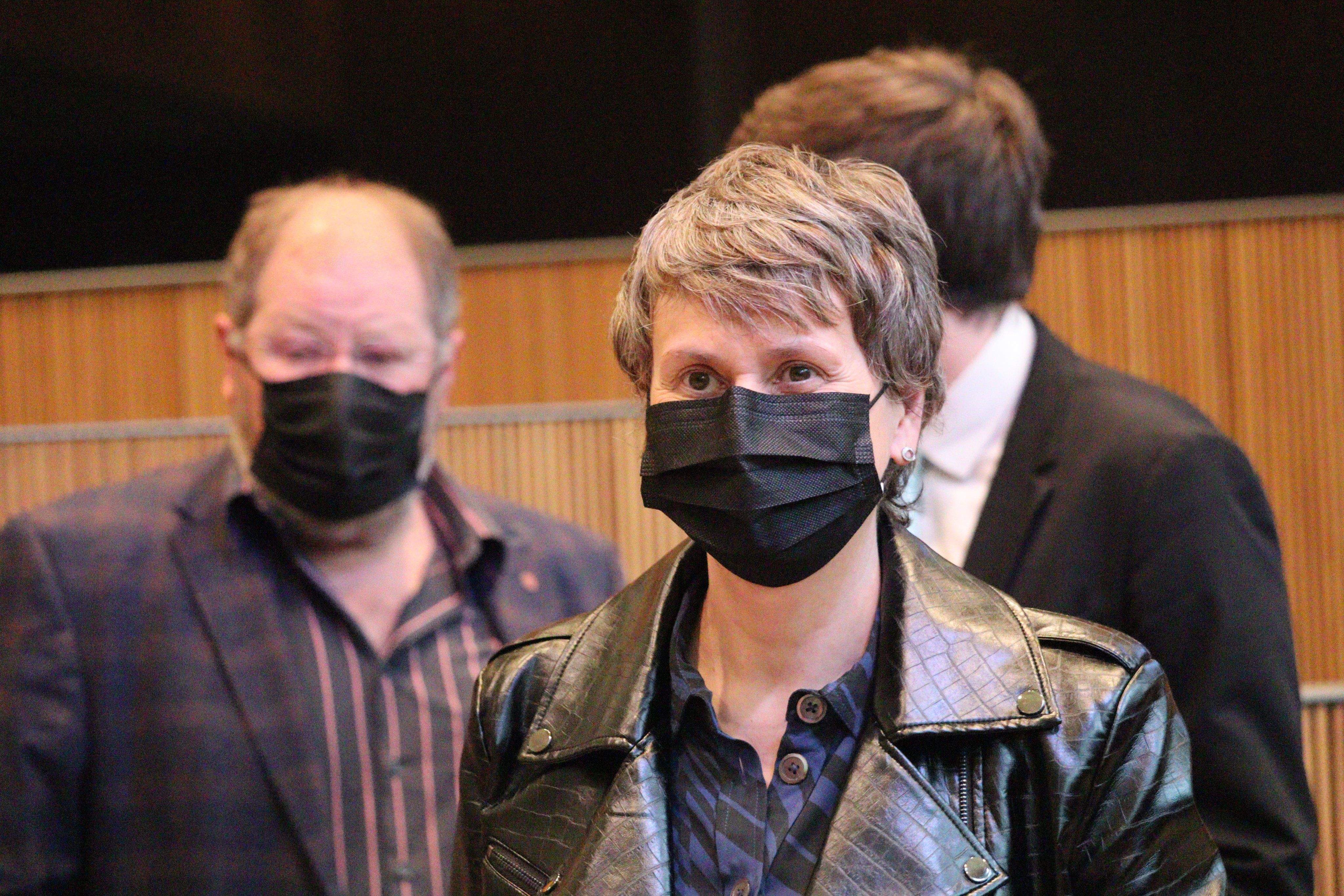 La consellera general del PS, Susanna Vela abans de l'inici de la sessió de Consell General d'aquest dijous.