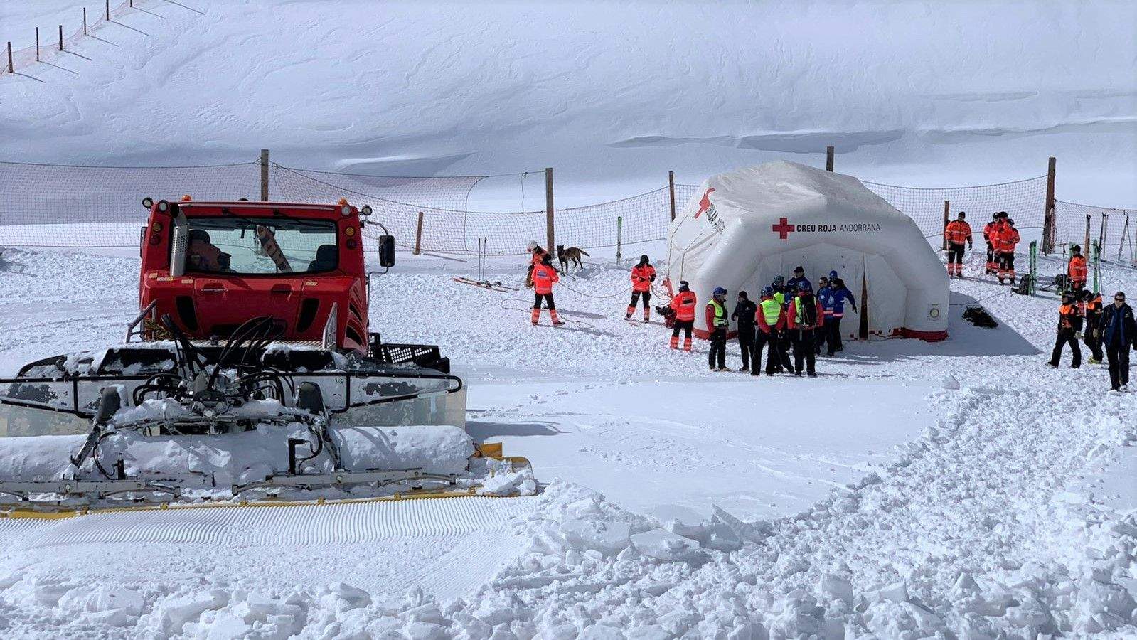 Un instant del simulacre.