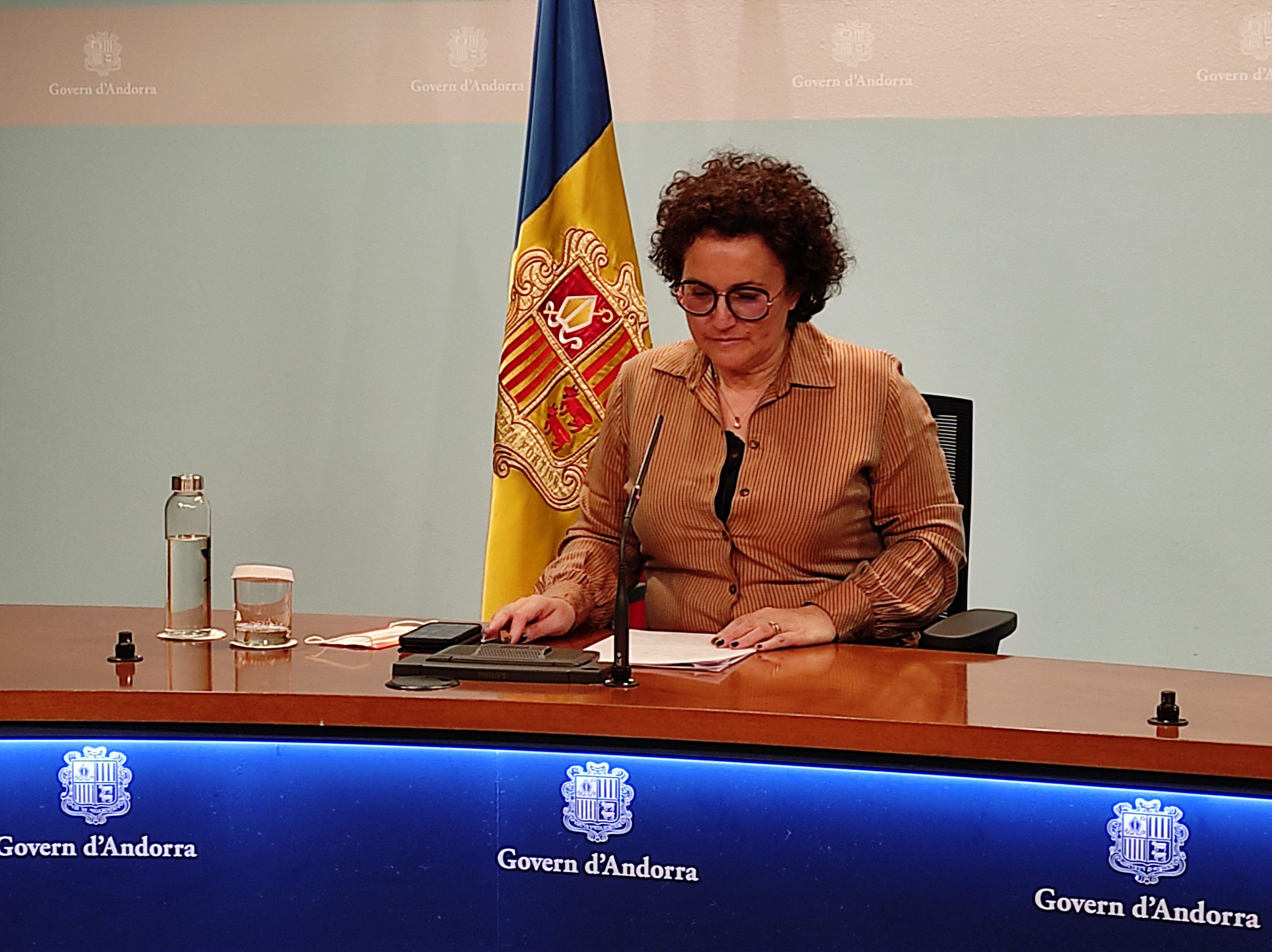 La ministra d'Afers Socials, Judith Pallarés, ha donat les dades sobre les peticions dels refugiats ucraïesos.