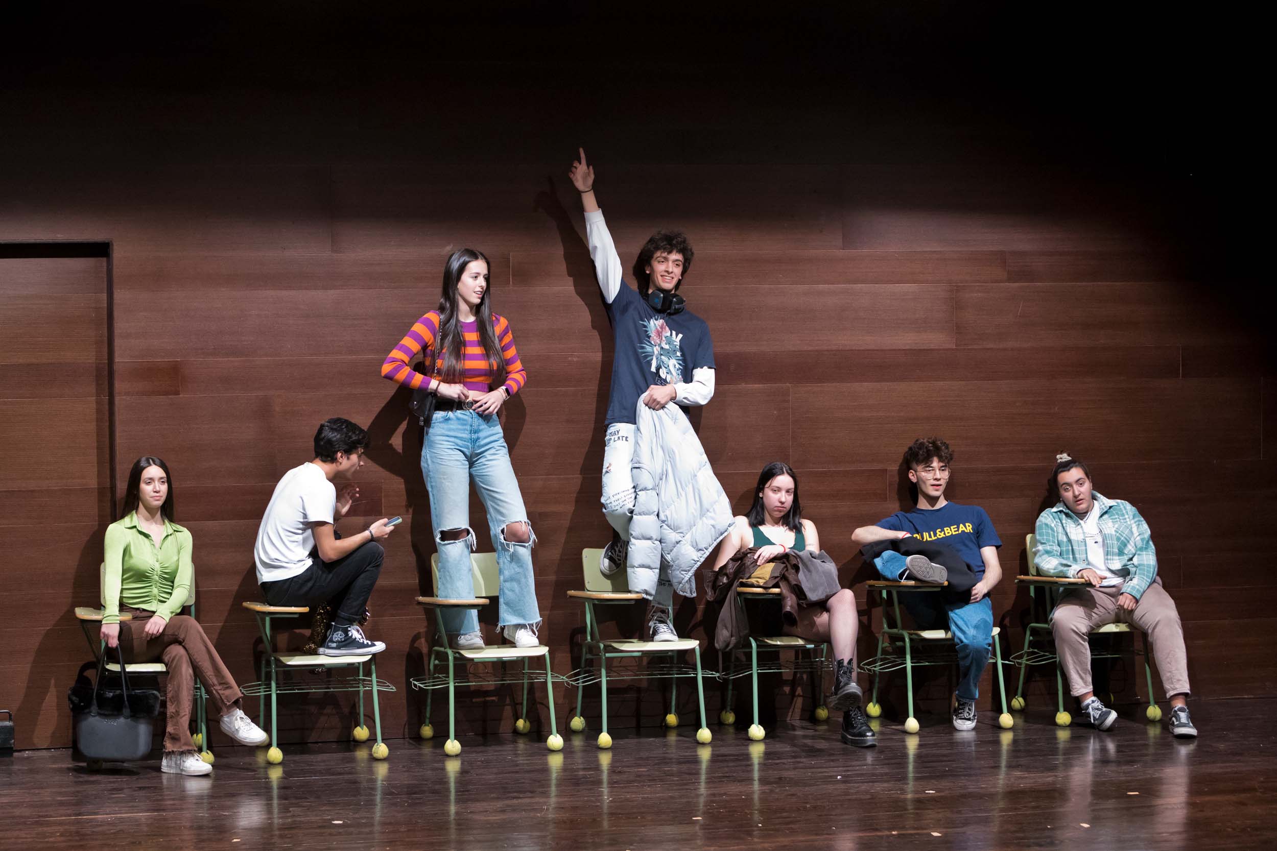 Un moment de la representació del grup massanenc. La portaveu del Sindicat, Rebeca Bonache.