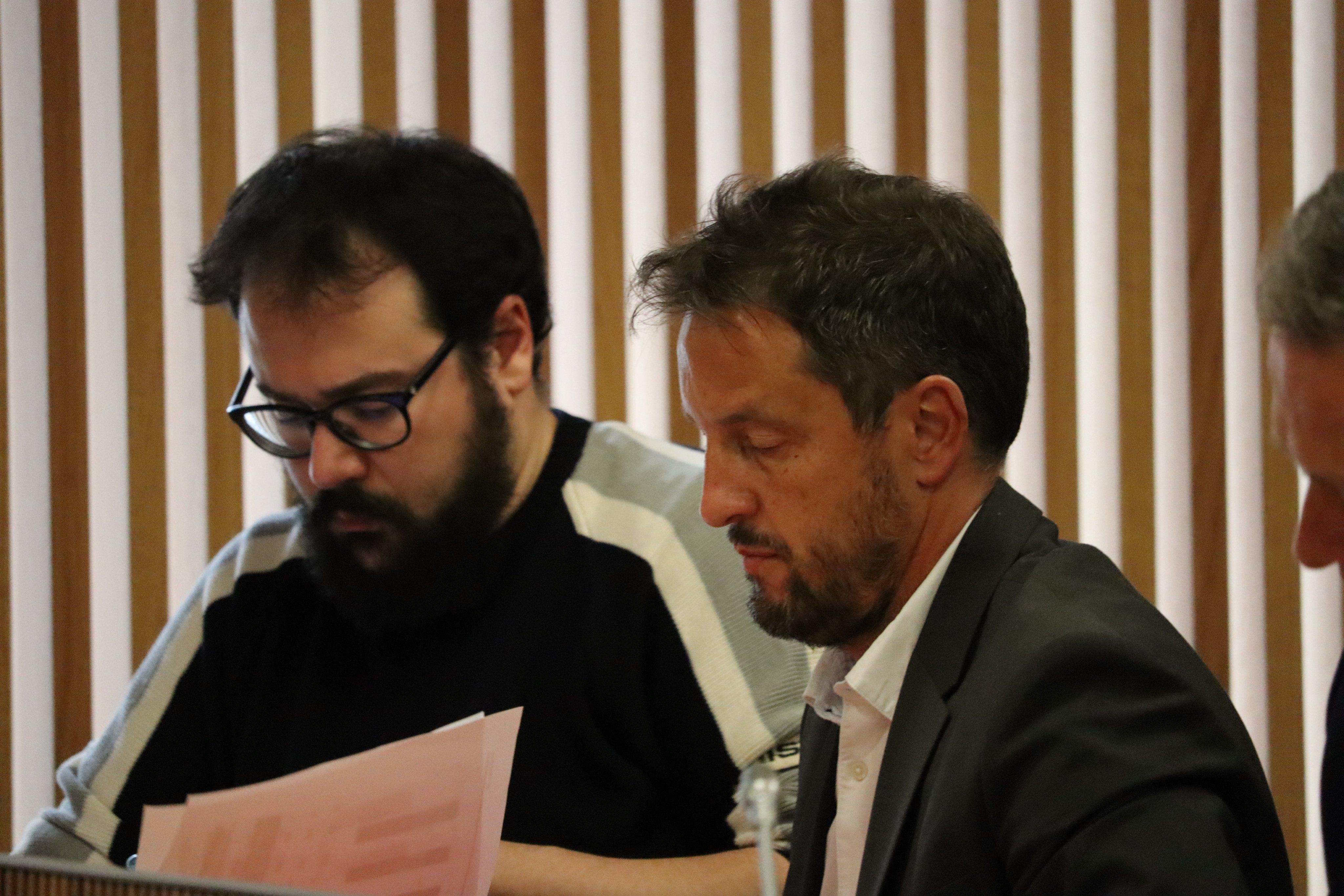 El president socialdemòcrata, Pere López, durant la compareixença d'Afers Socials.