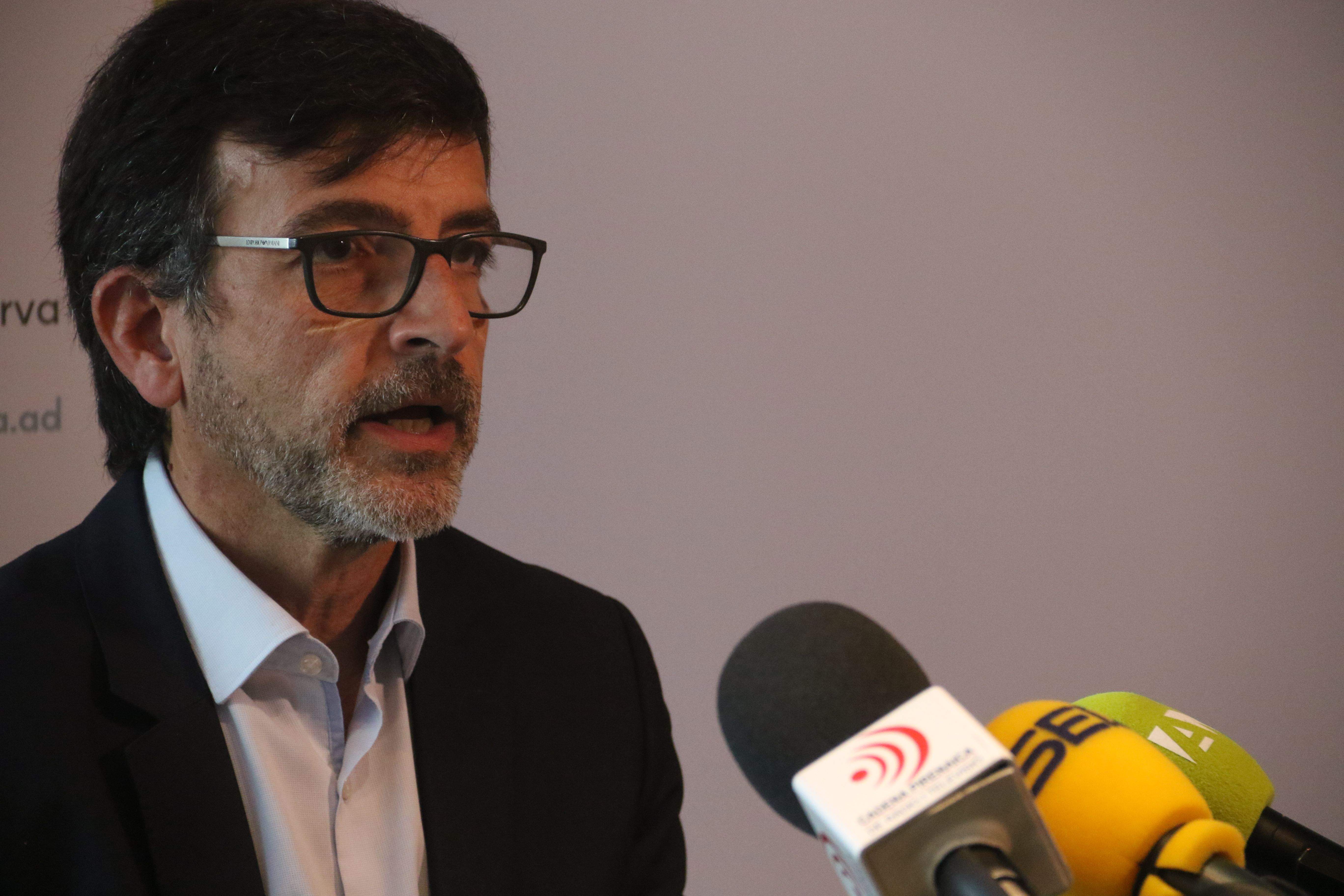El president de l'FJR, Jordi Cinca, durant la compareixença.