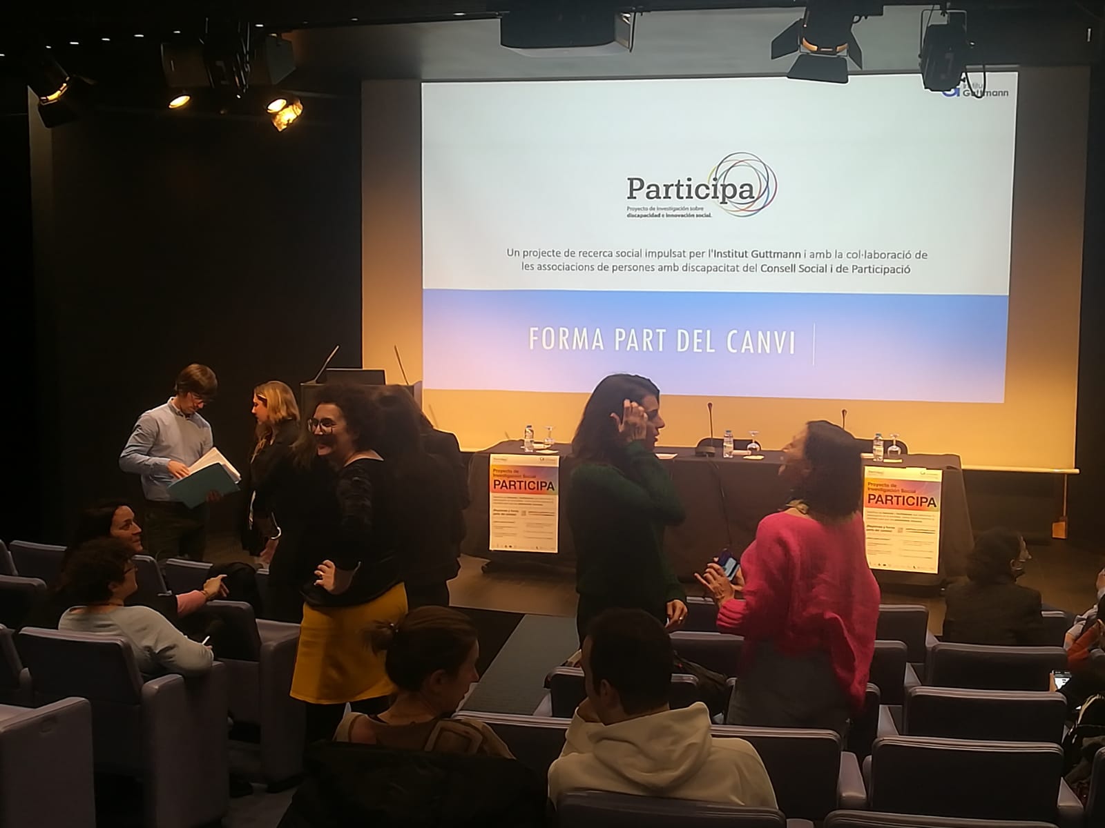 Una imatge de l'Auditori Rocafort moments abans de la presentació.