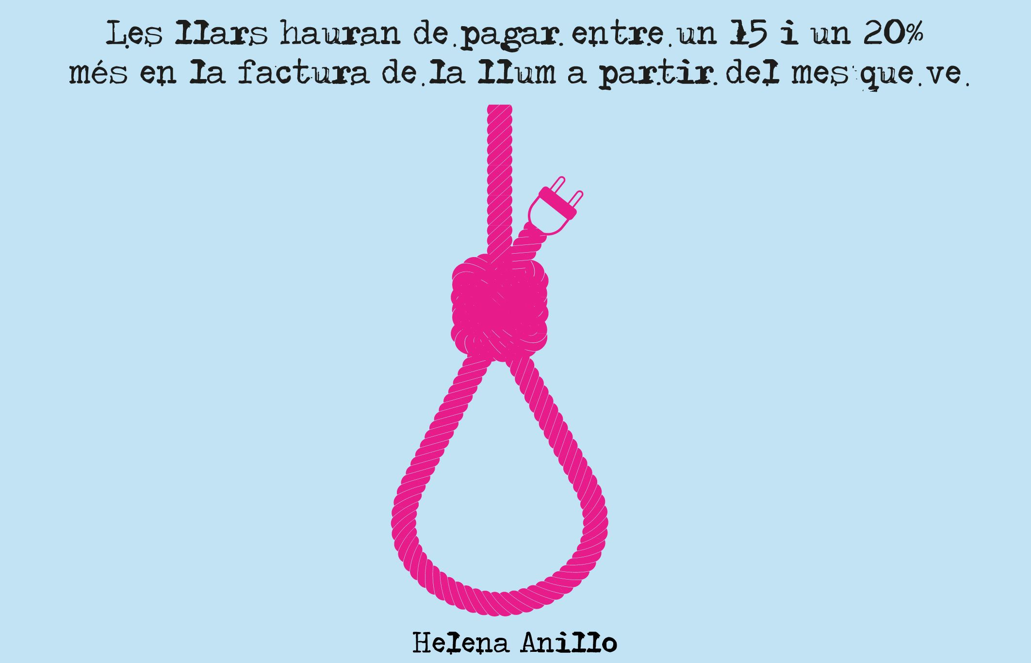 Increment de la factura de la llum.