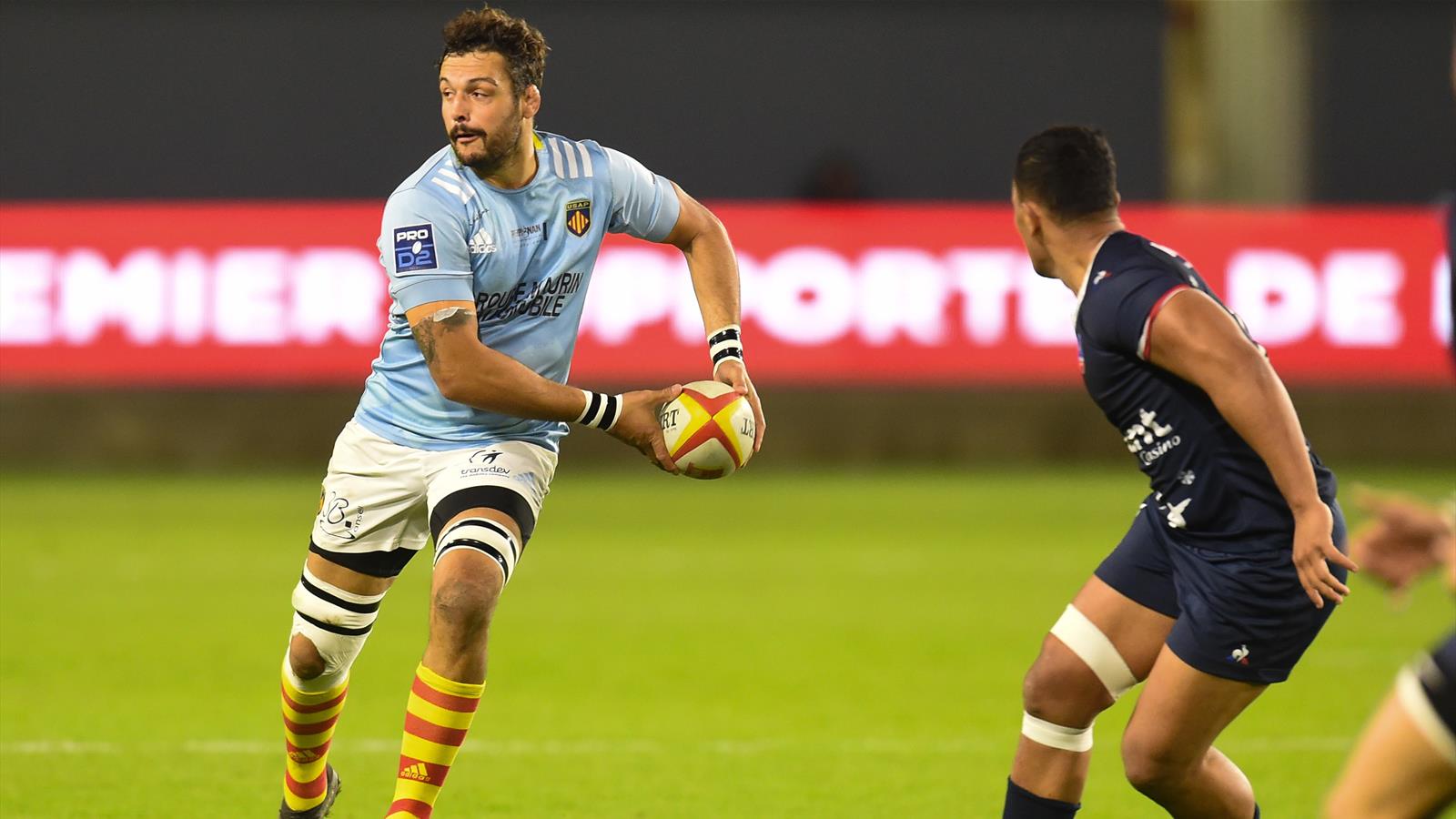 Damien Chouly en un partit de la temporada passada amb l'USAP.
