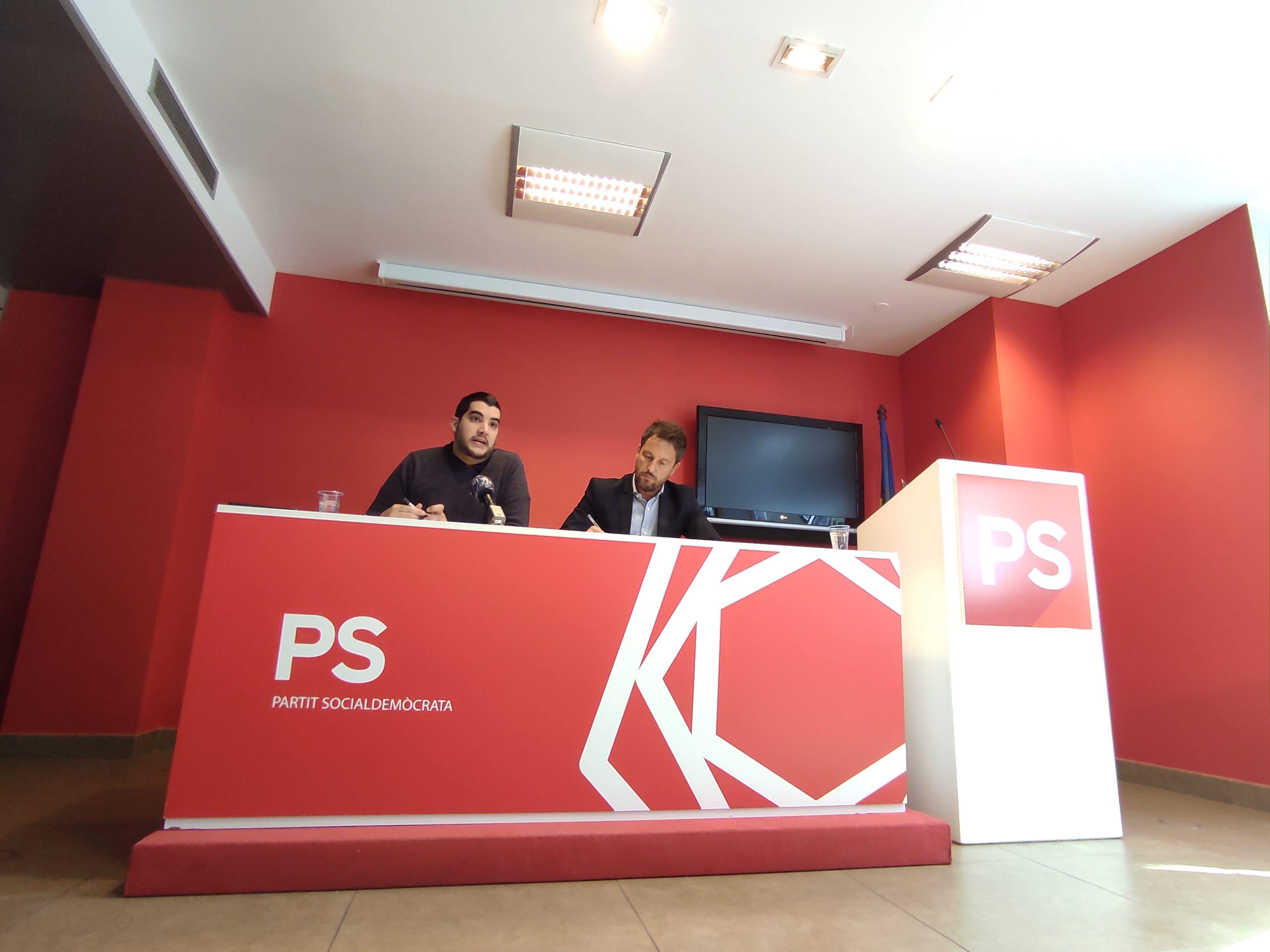 Pere Baró i Pere López en roda de premsa.