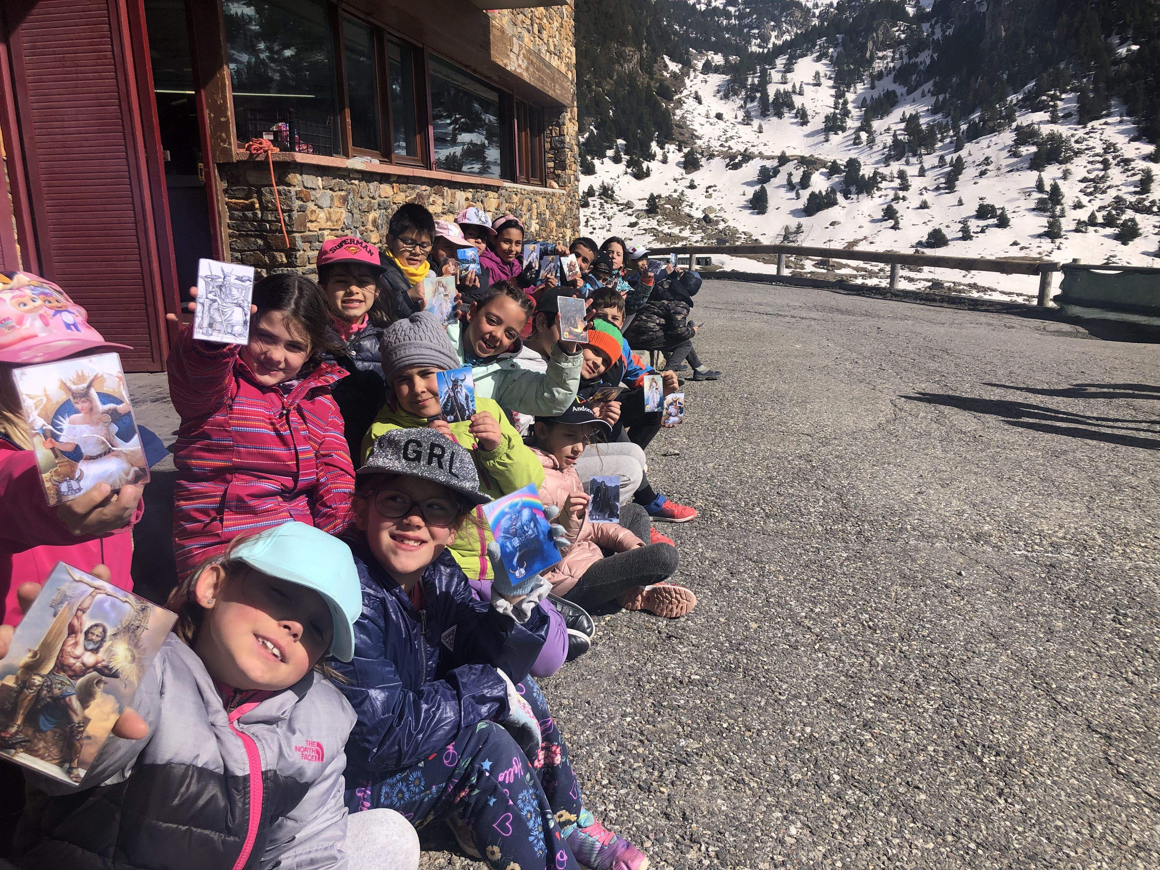 Els nens durant una activitat de setmana santa a Encamp.