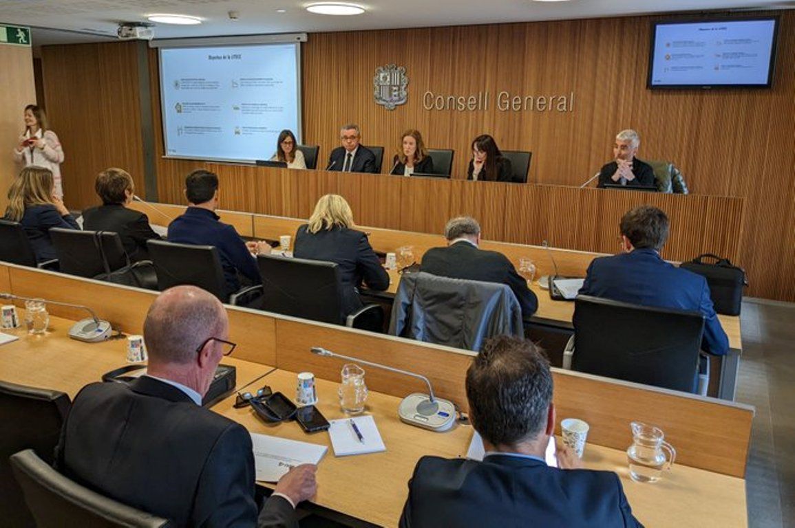 Una imatge de la compareixença a la comissió legislativa.