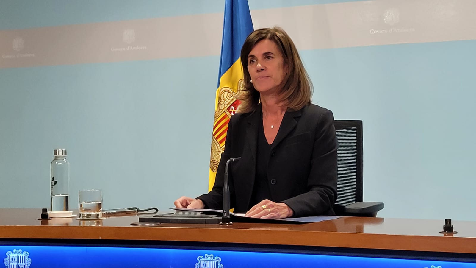 Ester Vilarrubla, durant una roda de premsa.