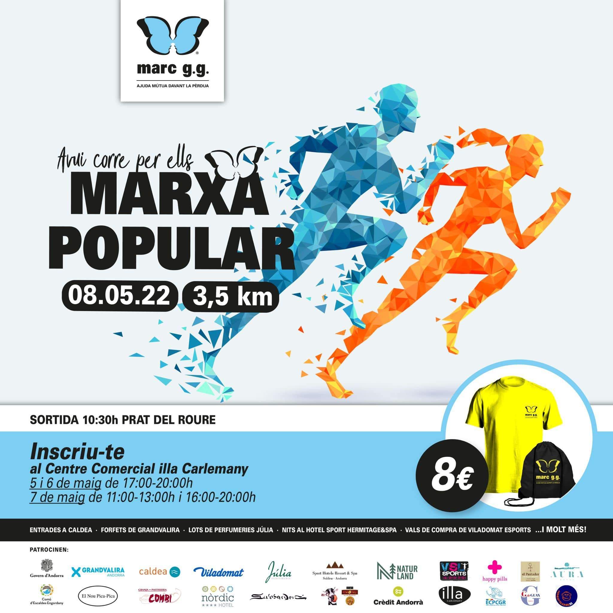 Cartell de la marxa popular del pròxim 8 de maig