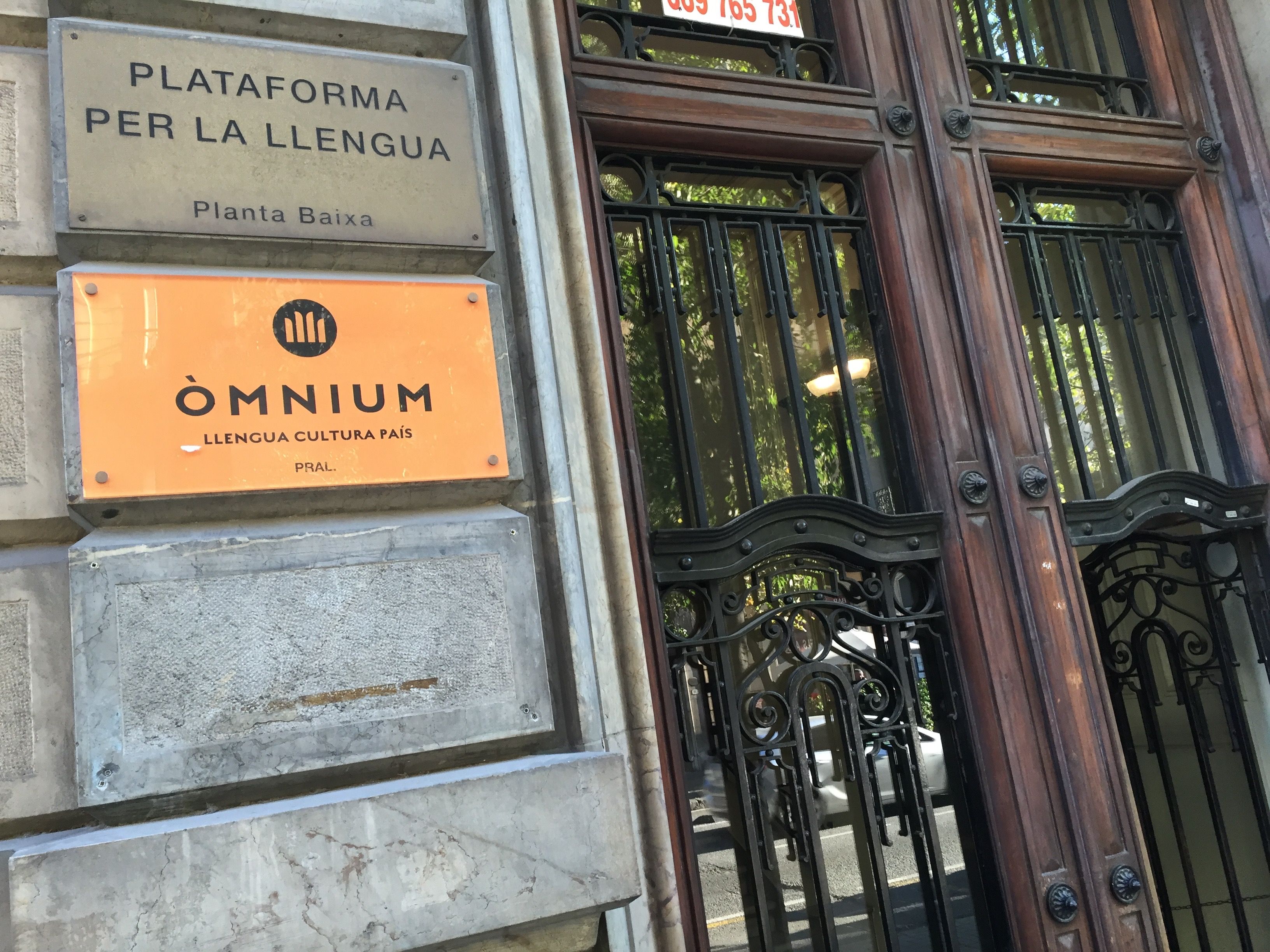 La Seu Nacional Òmnium Cultural a Barcelona.