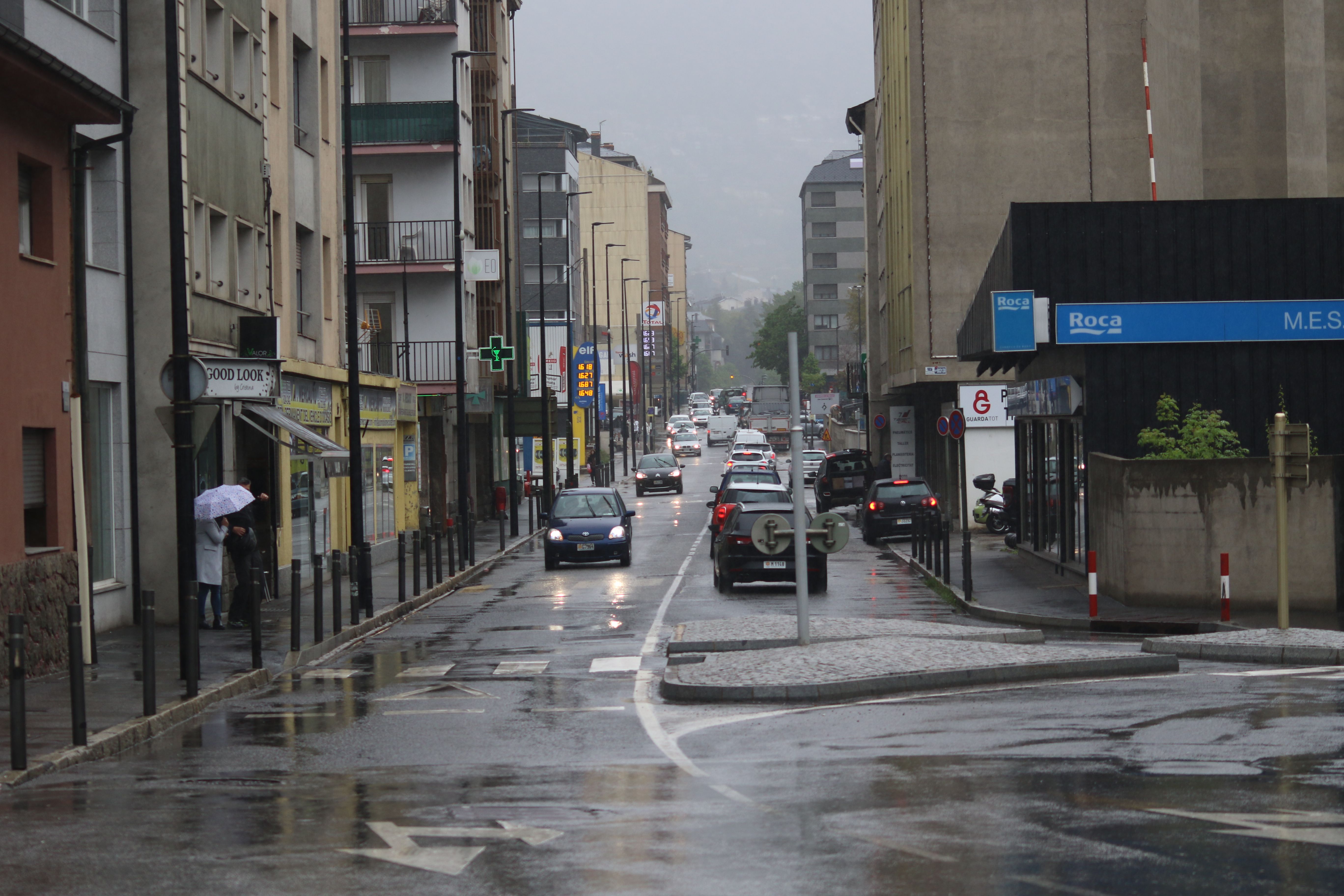 Zona on es van produir les detencions una jornada plujosa.
